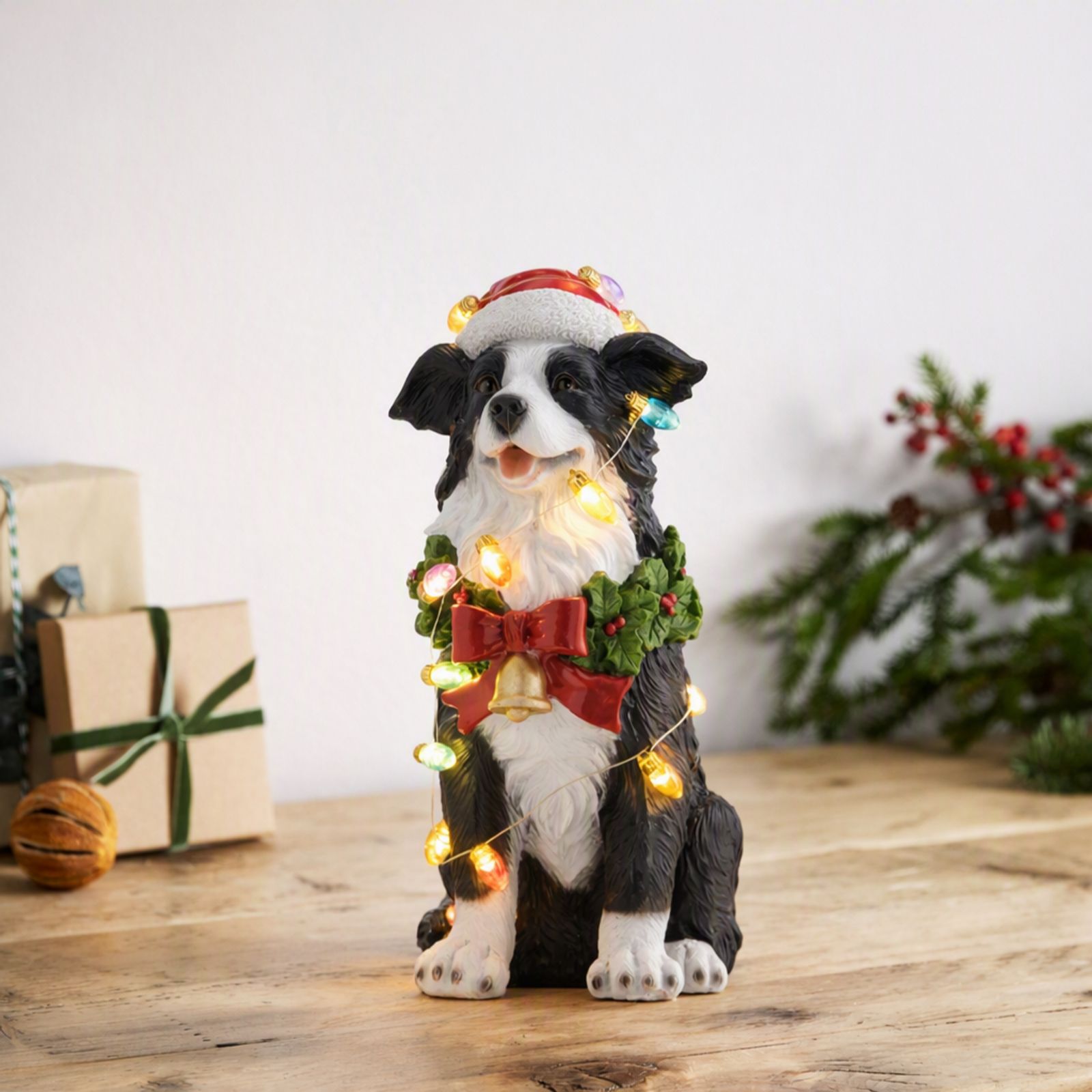 Santa Express Pre Lit Dog Decor