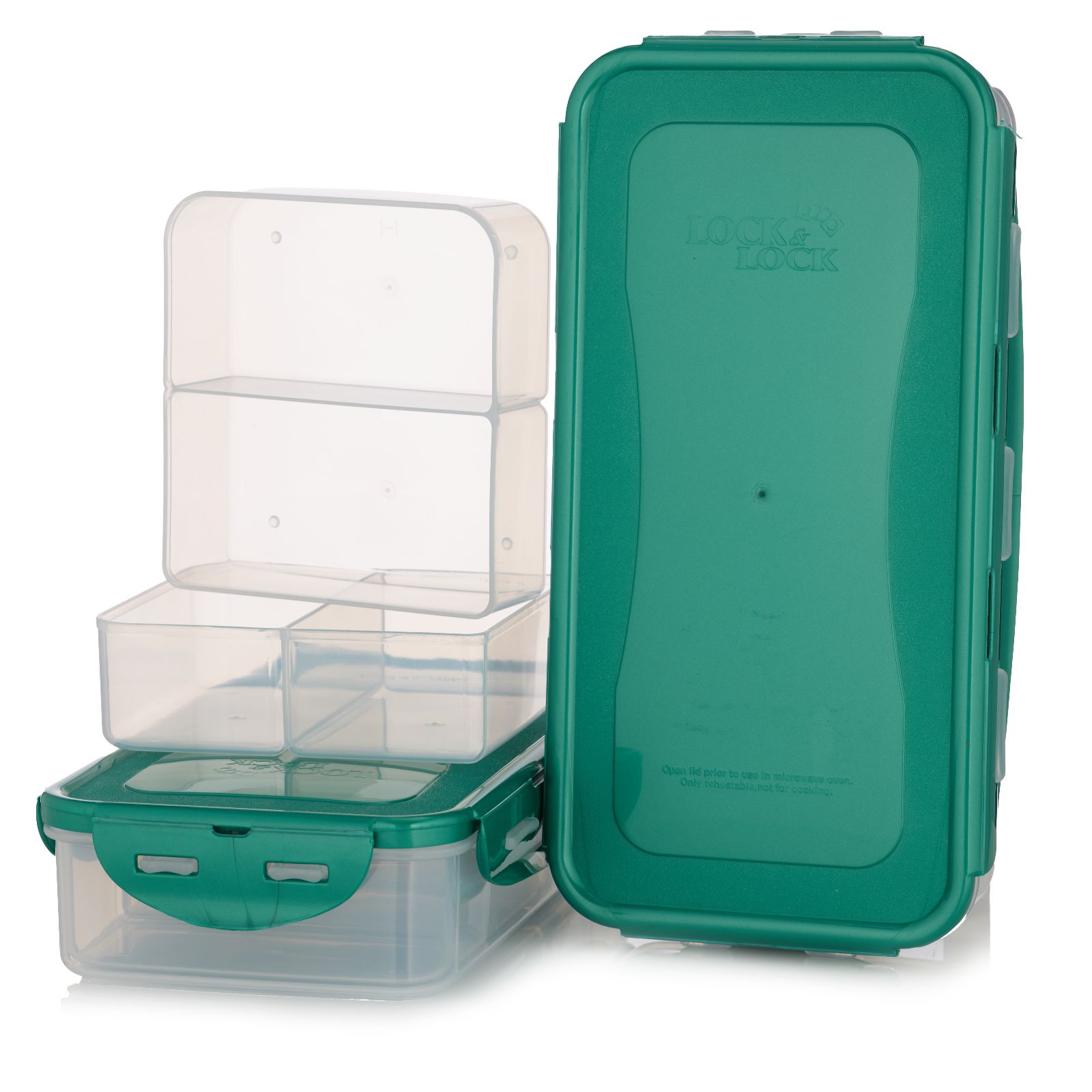 LocknLock Set of 2 Rectangle Containers with Dividers