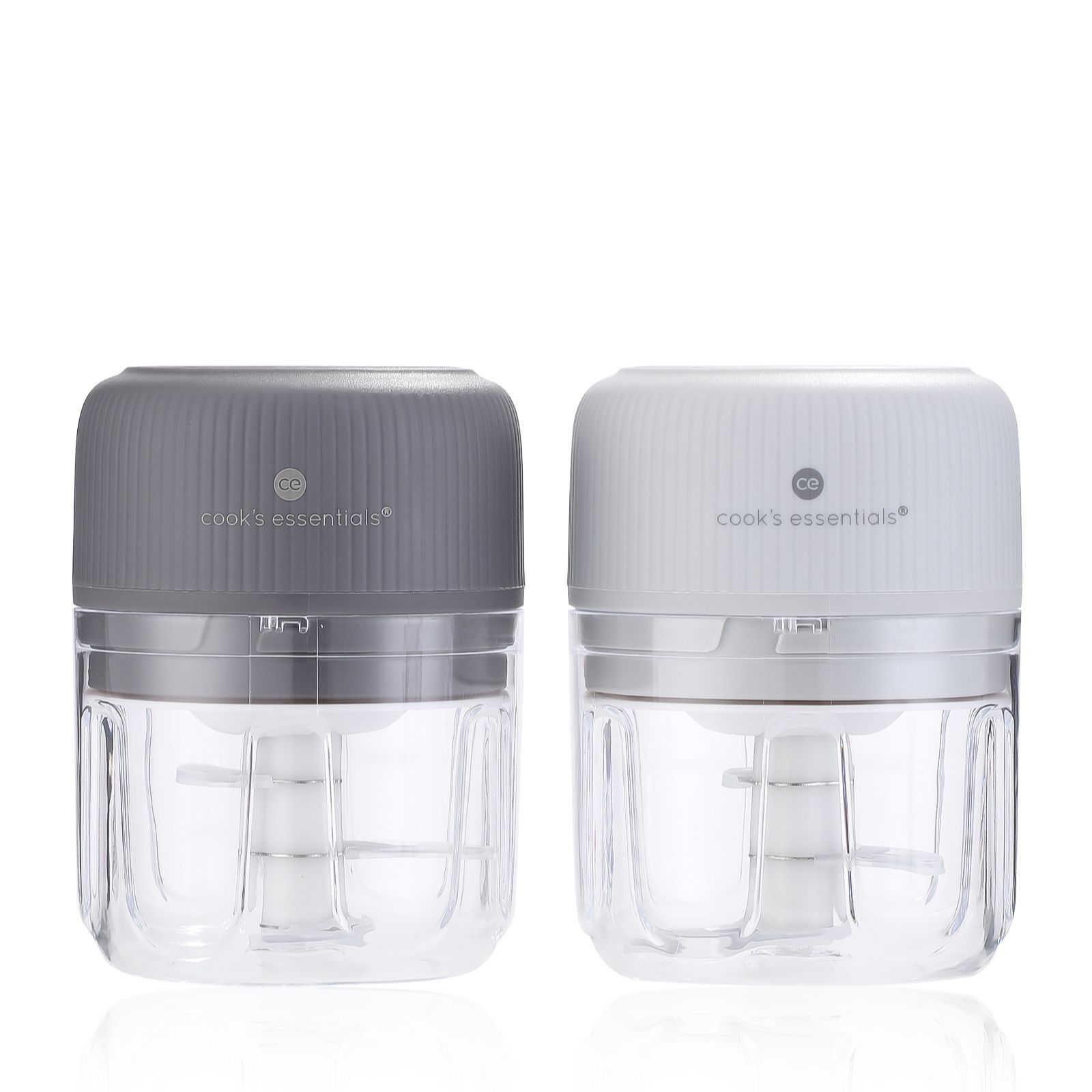 Cook's Essentials Set of 2 250ml USB Mini Food Choppers