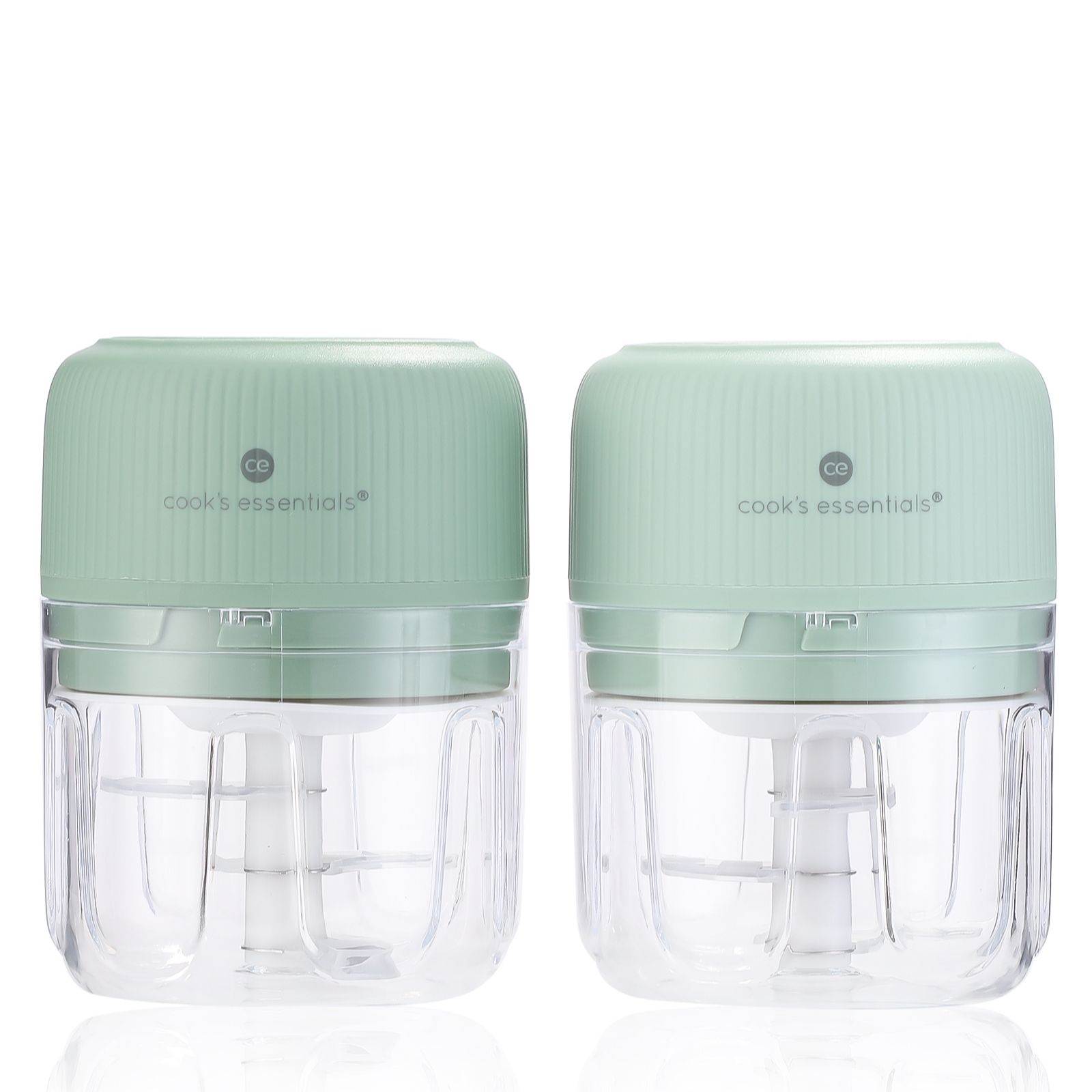 Cook's Essentials Set of 2 250ml USB Mini Food Choppers
