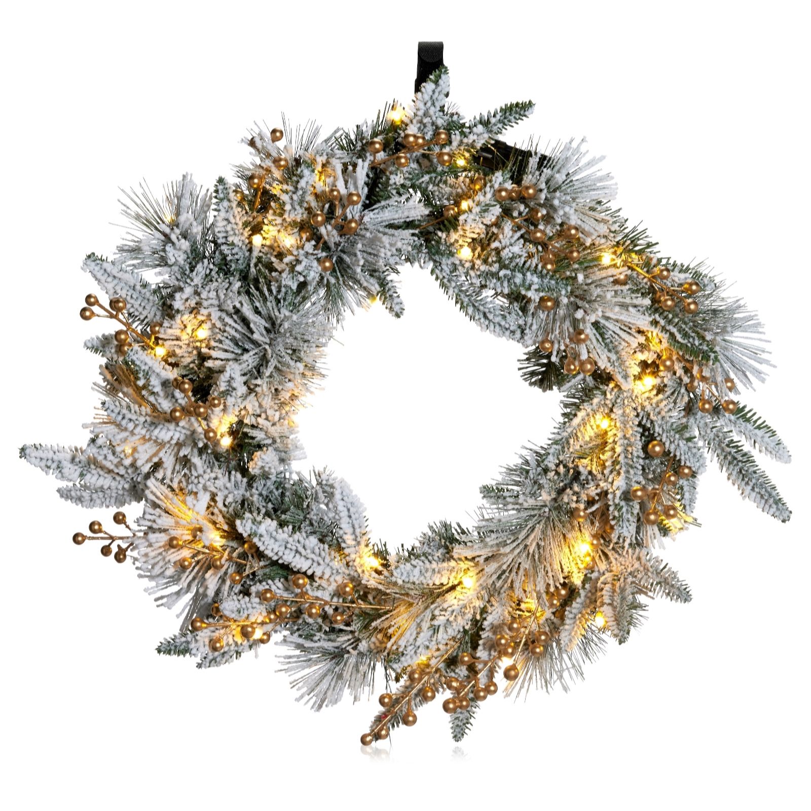 Outlet Sara By Sara Davies 50cm Pre Lit Winterluxe Fir Wreath