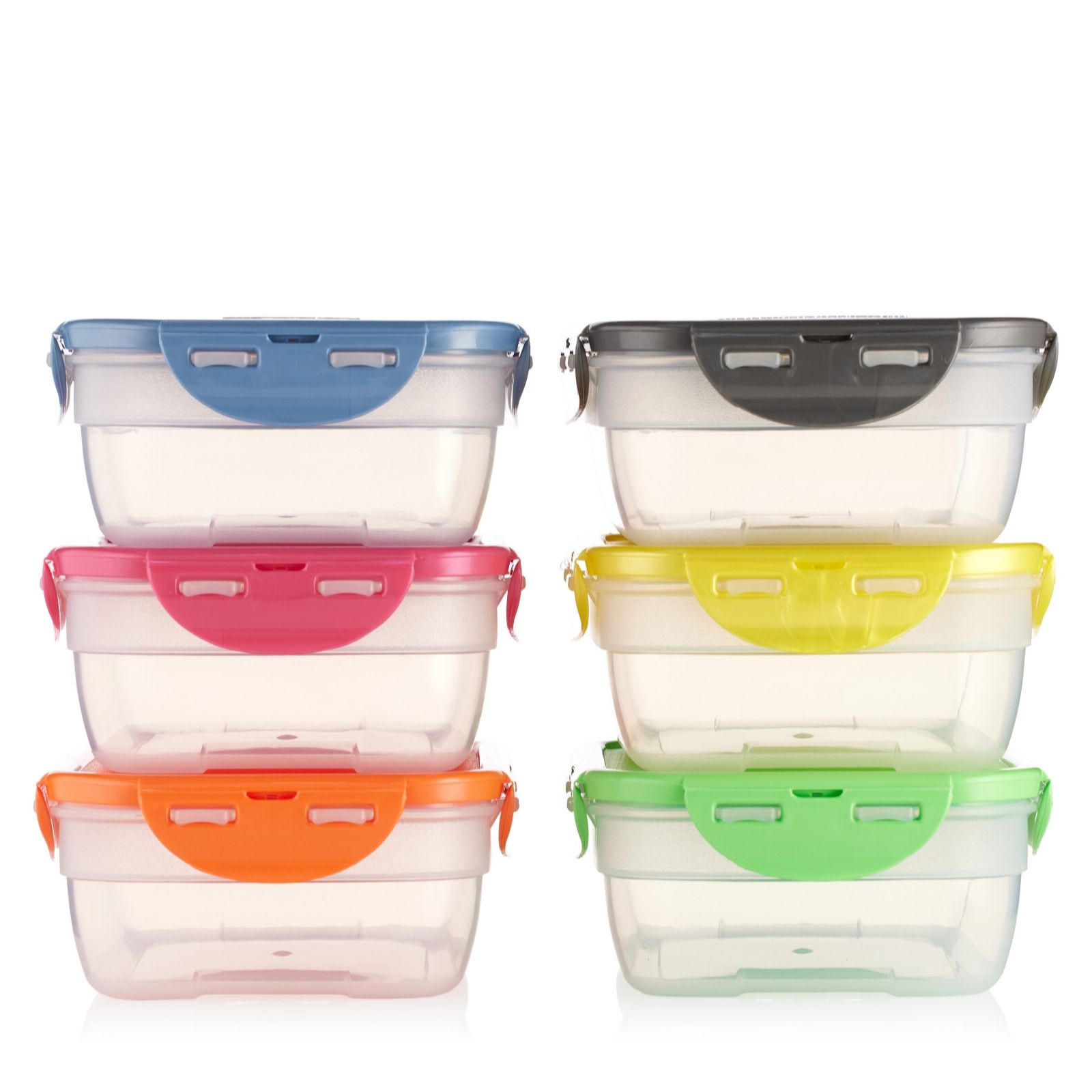 LocknLock Set of 6 Nestable Rainbow Containers