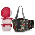 LocknLock Set of 3 Mini Lunch Tote with Round 950ml Container
