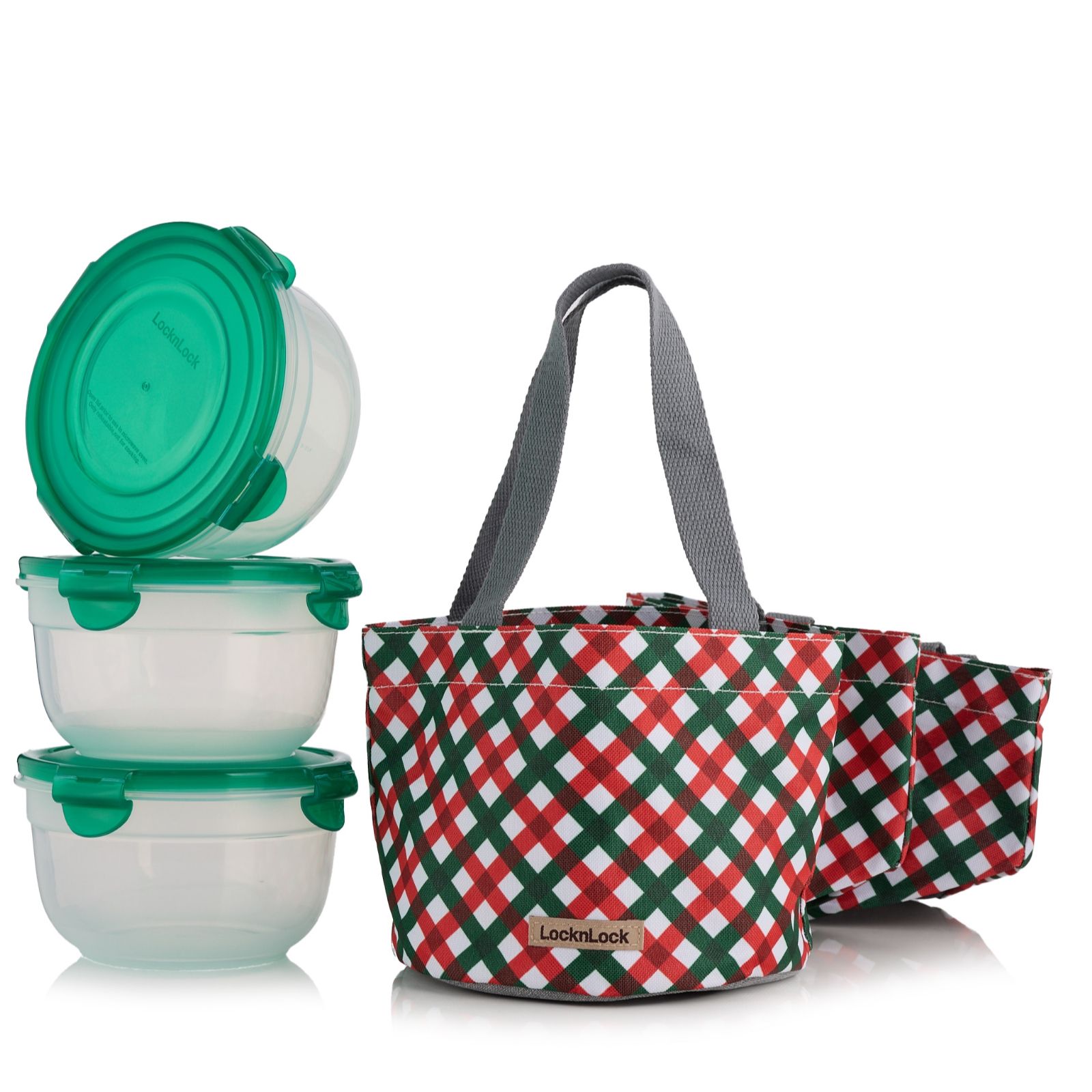 LocknLock Set of 3 Mini Lunch Tote with Round 950ml Container