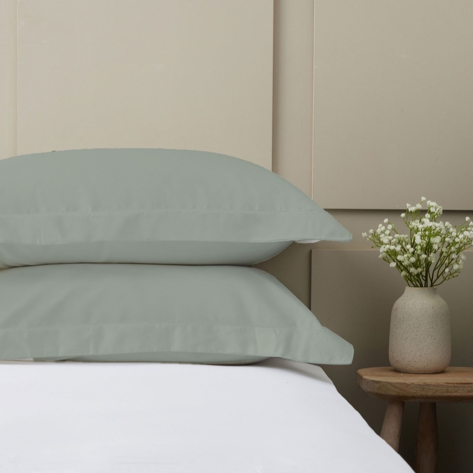 Northern Nights 400TC Cotton Tencel 2 Oxford Pillowcases with Stitch Detail