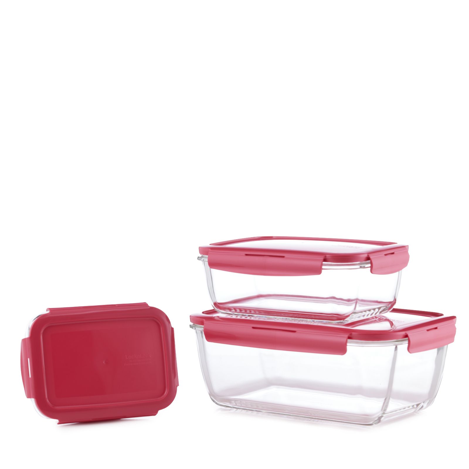 Outlet Lock & Lock 3 Piece Nestable Glass Rectangle
