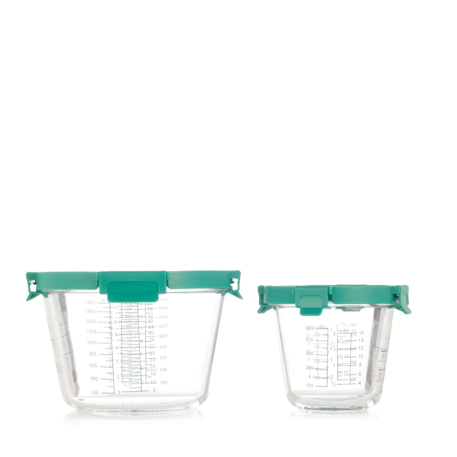 Outlet Cook's Essentials Set of 2 Glass Measuring Bowls with Lid