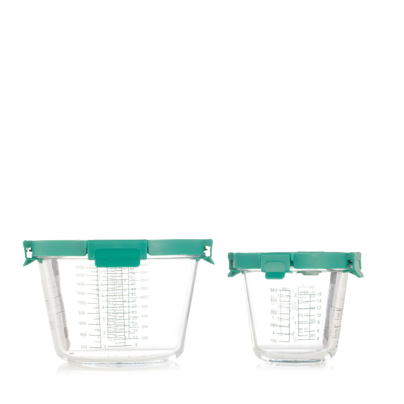 Outlet Cook's Essentials Set of 2 Glass Measuring Bowls with Lid