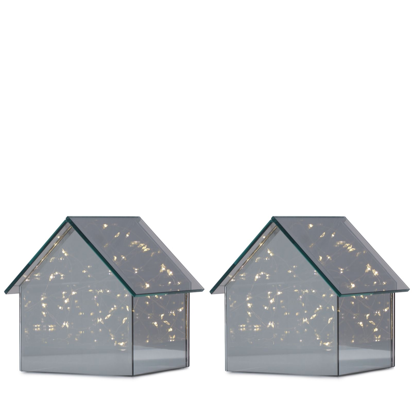 Home Stories Set Of Pre Lit Twinkle Houses