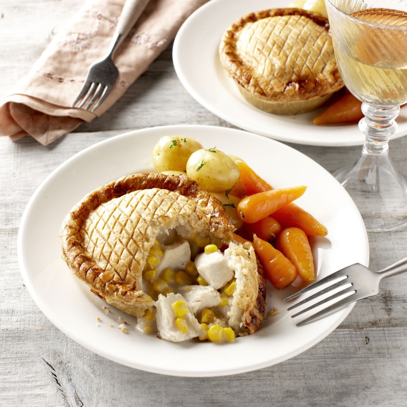 The Real Pie Company Choice of Chicken 6 x 227g Pies QVC UK