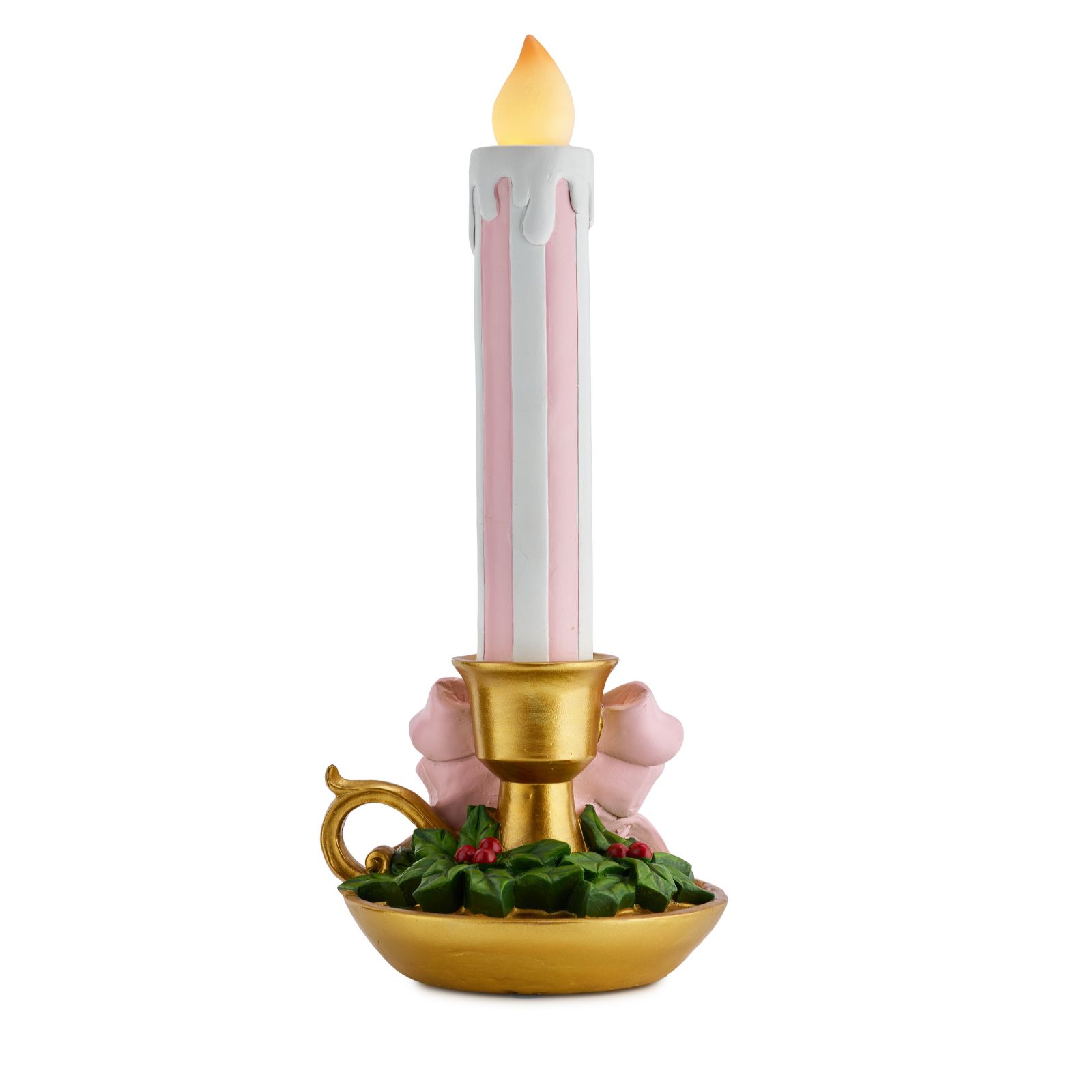 Home Stories Bow Stripe LED Candle