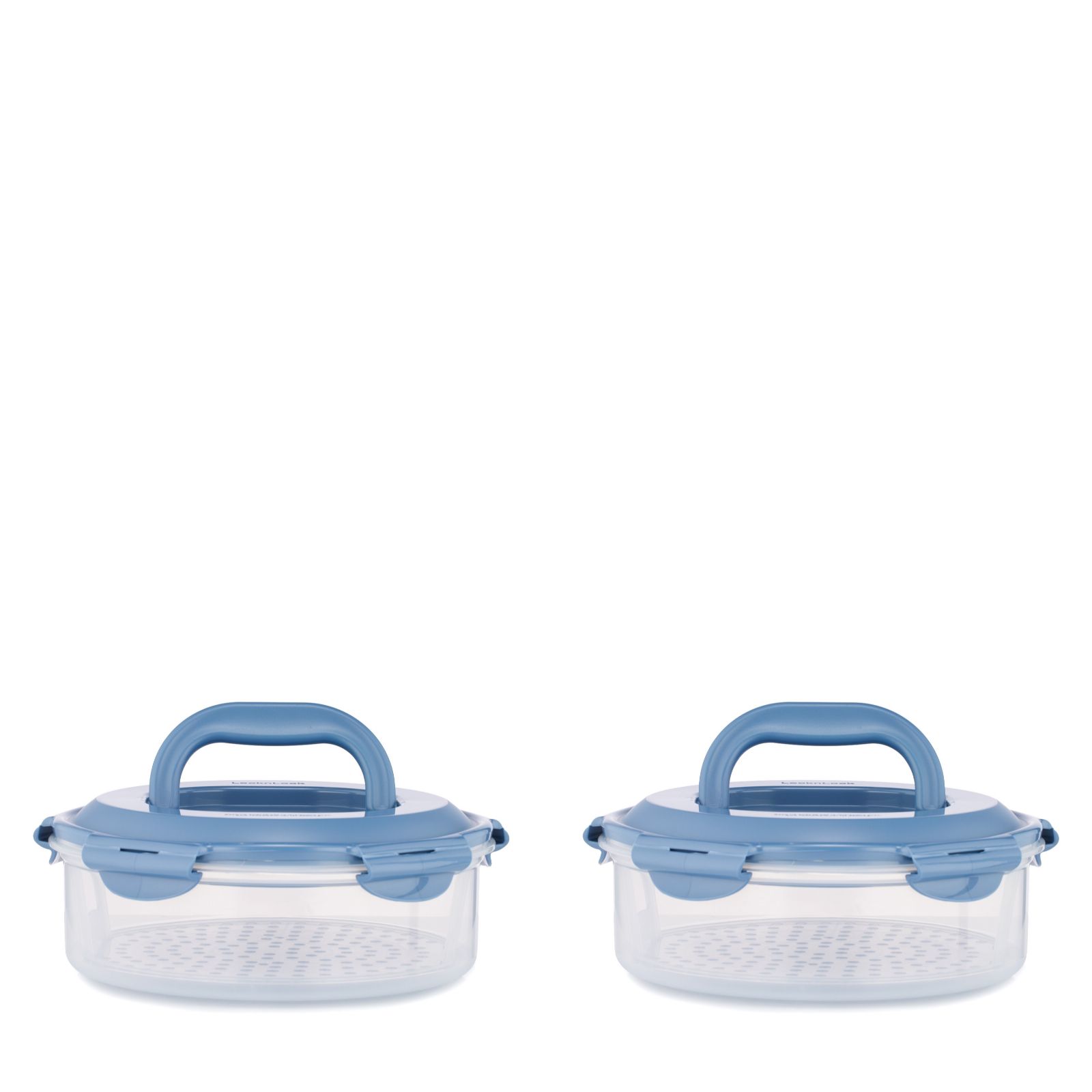 LocknLock Set of 2 Round Carrier Containers with Handle
