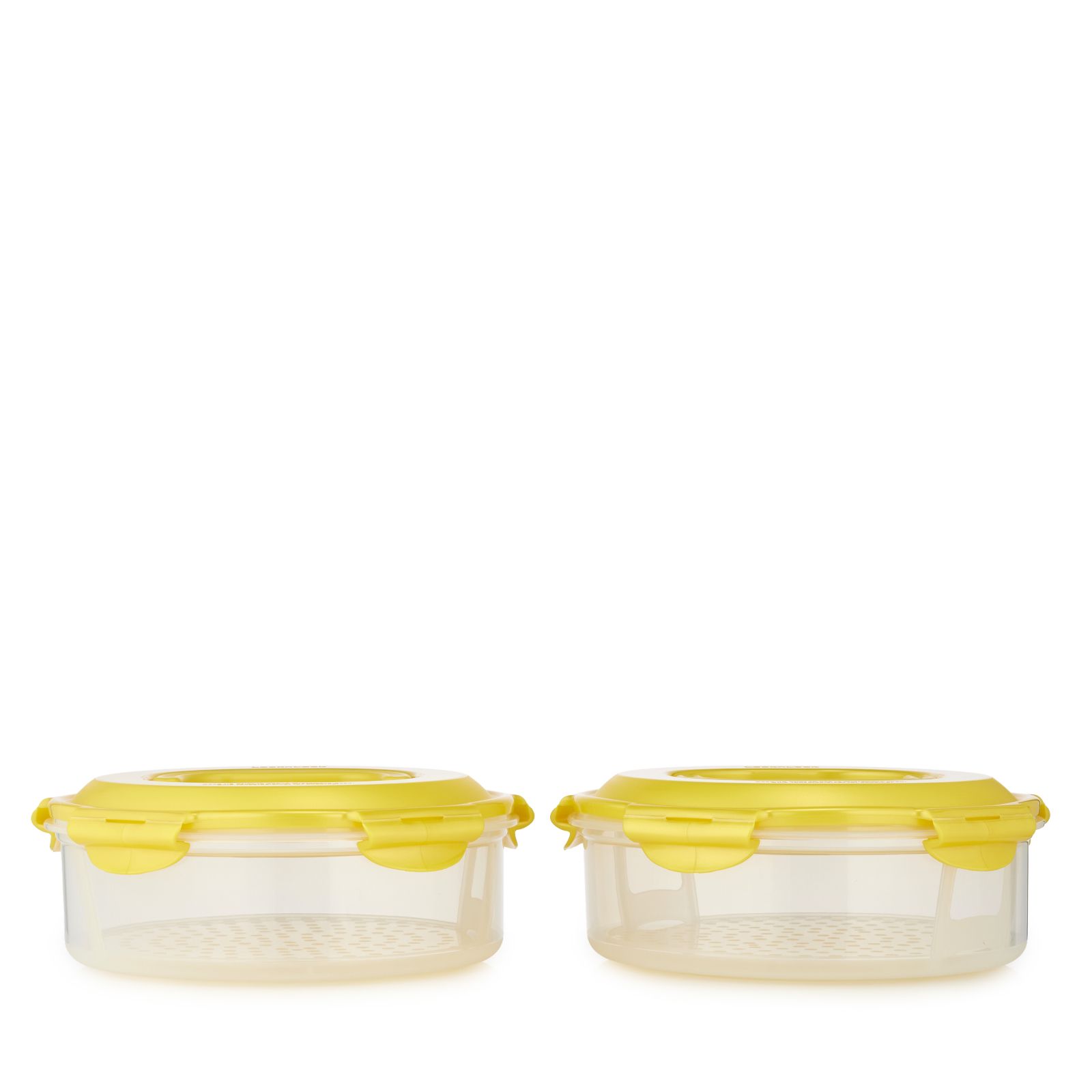 LocknLock Set of 2 Round Carrier Containers with Handle