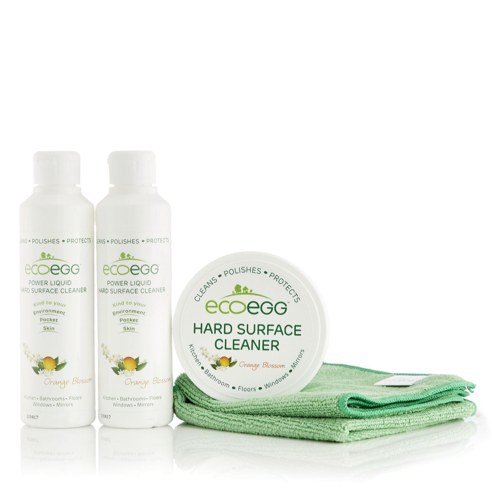 Ecoegg Hard Surface Clay Liquid Cleaner With Microfibre Cloths