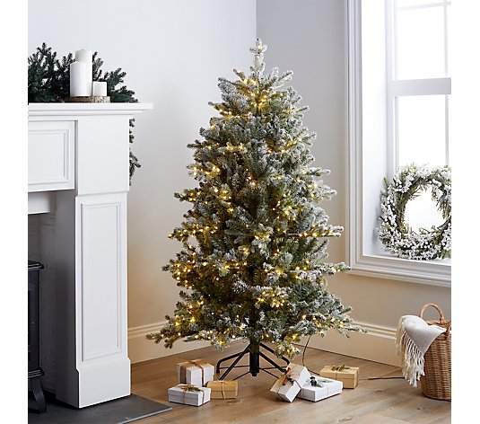 Santa's Best 16 Function Pre-Lit Dewdrop Christmas Tree with
