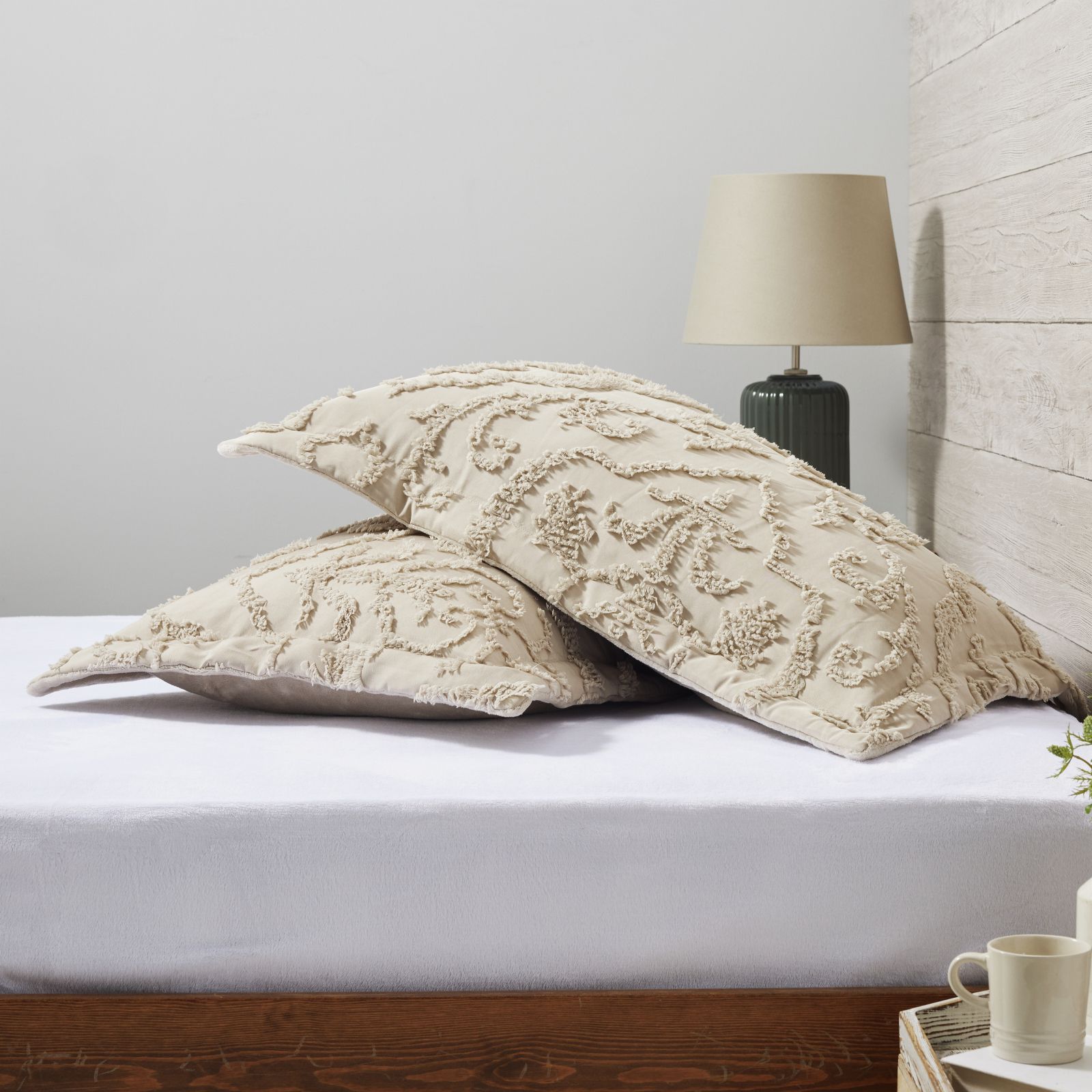 Outlet Cozee Home Tufted Velvetsoft Set of 2 Shams