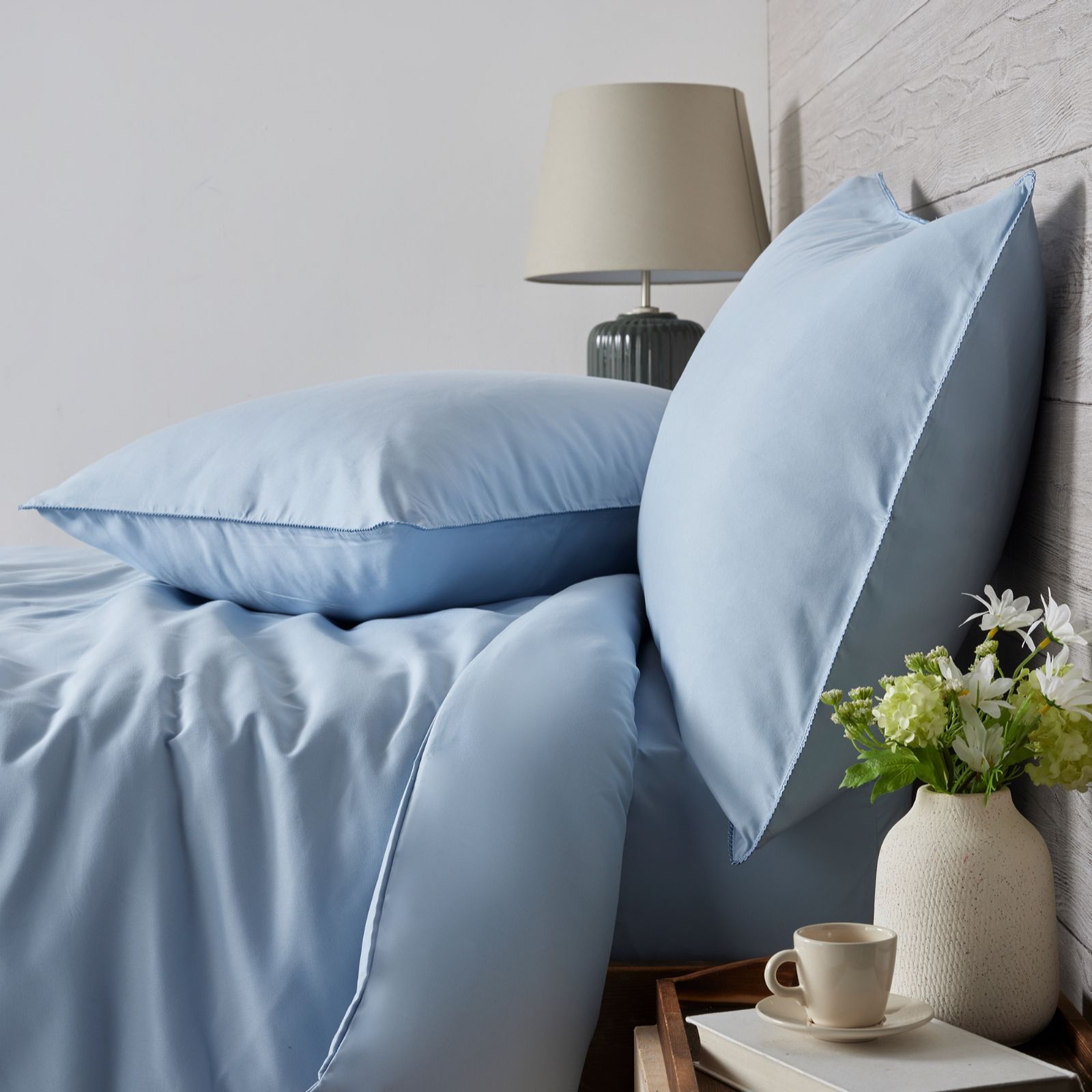 Supersoft by Cozee Home 4 Piece Duvet Set w/Border Trim