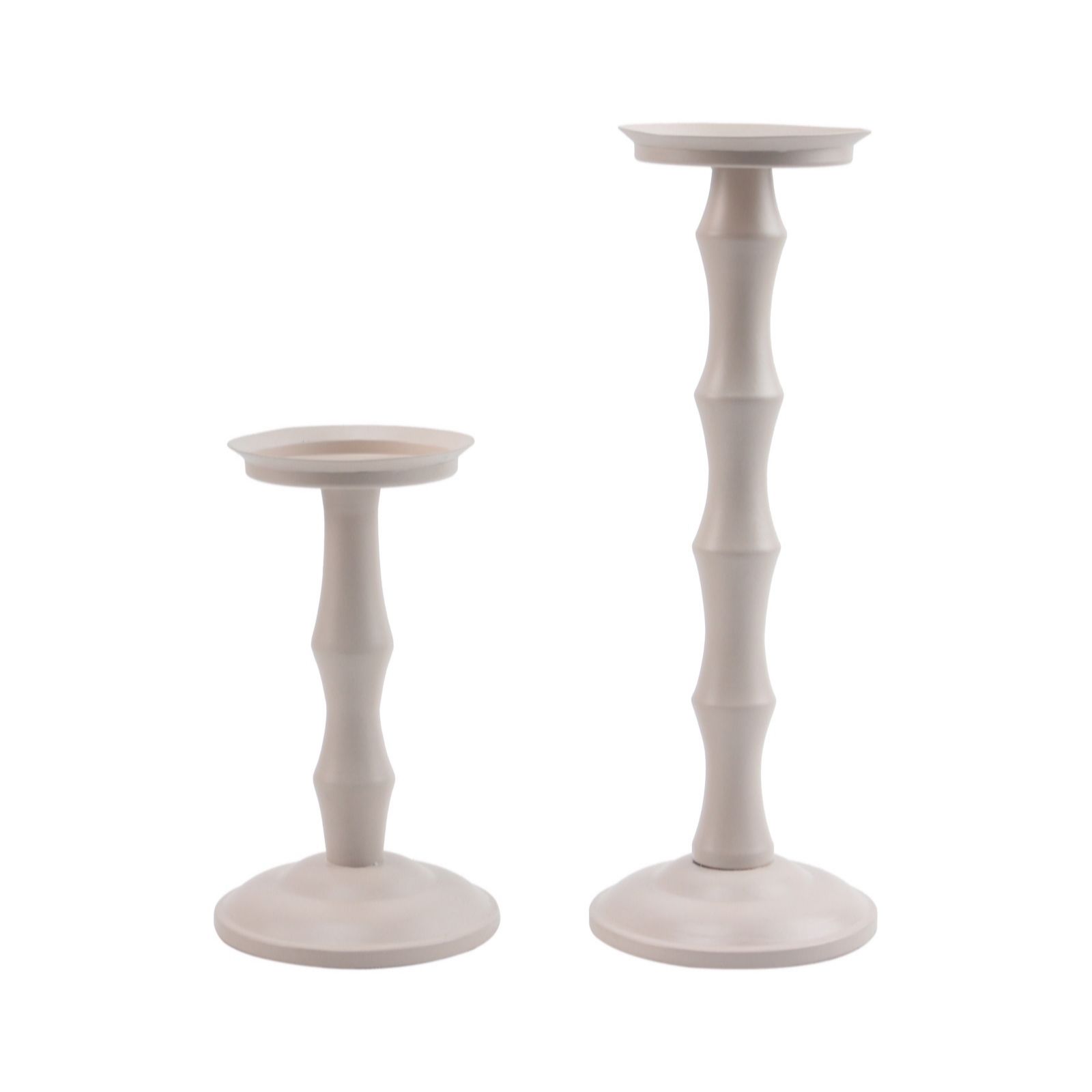 Outlet by Amanda Holden Set of 2 Metal Pillar Candlesticks