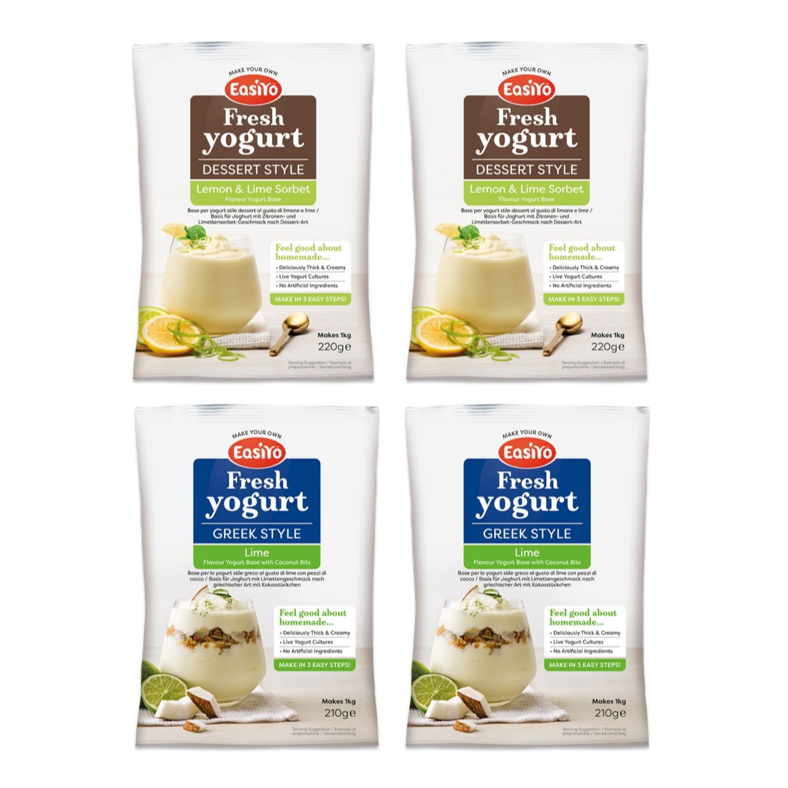 Easiyo Set of 4 Lime Lovers Selection