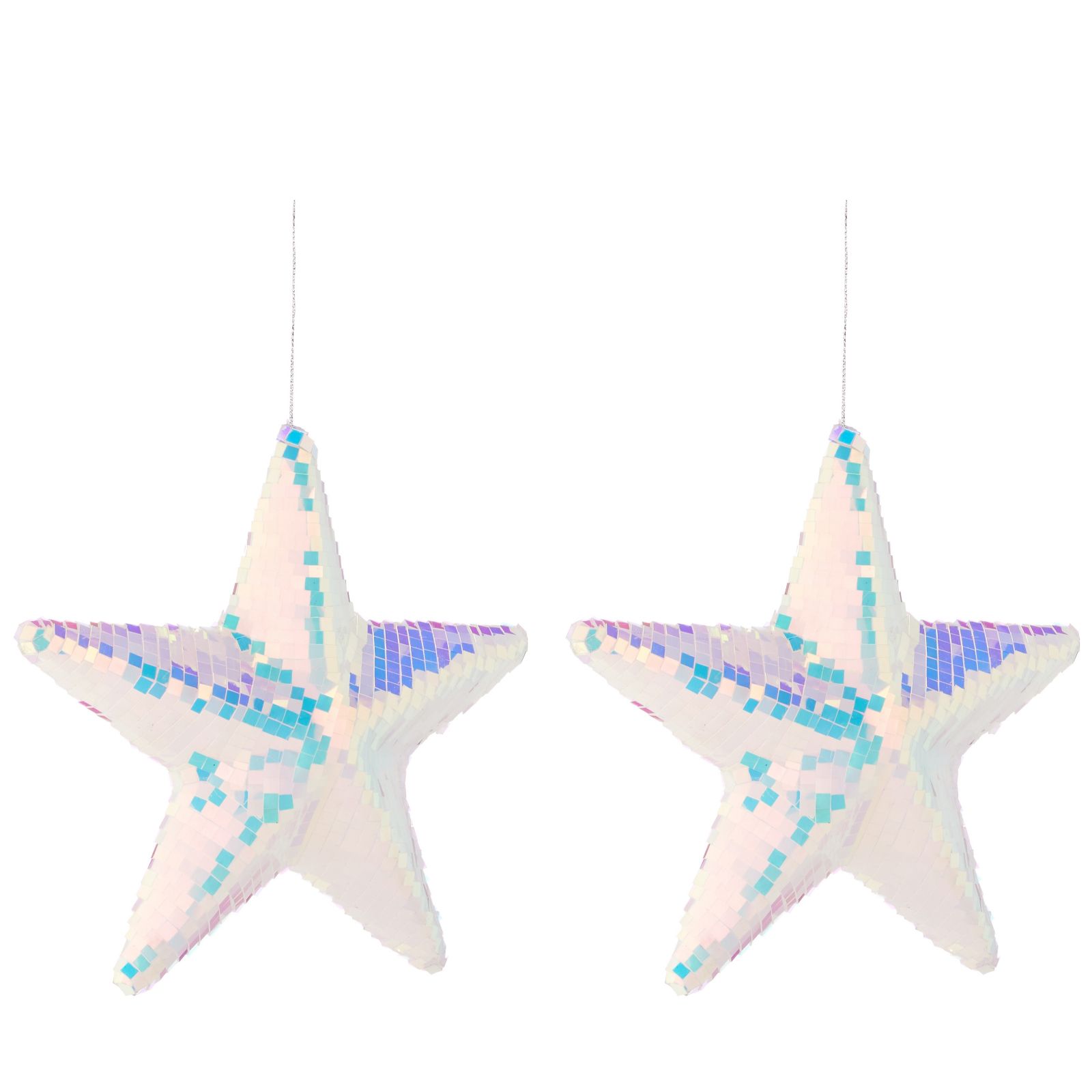 Festive Set of 2 Iridescent Sequin Decor