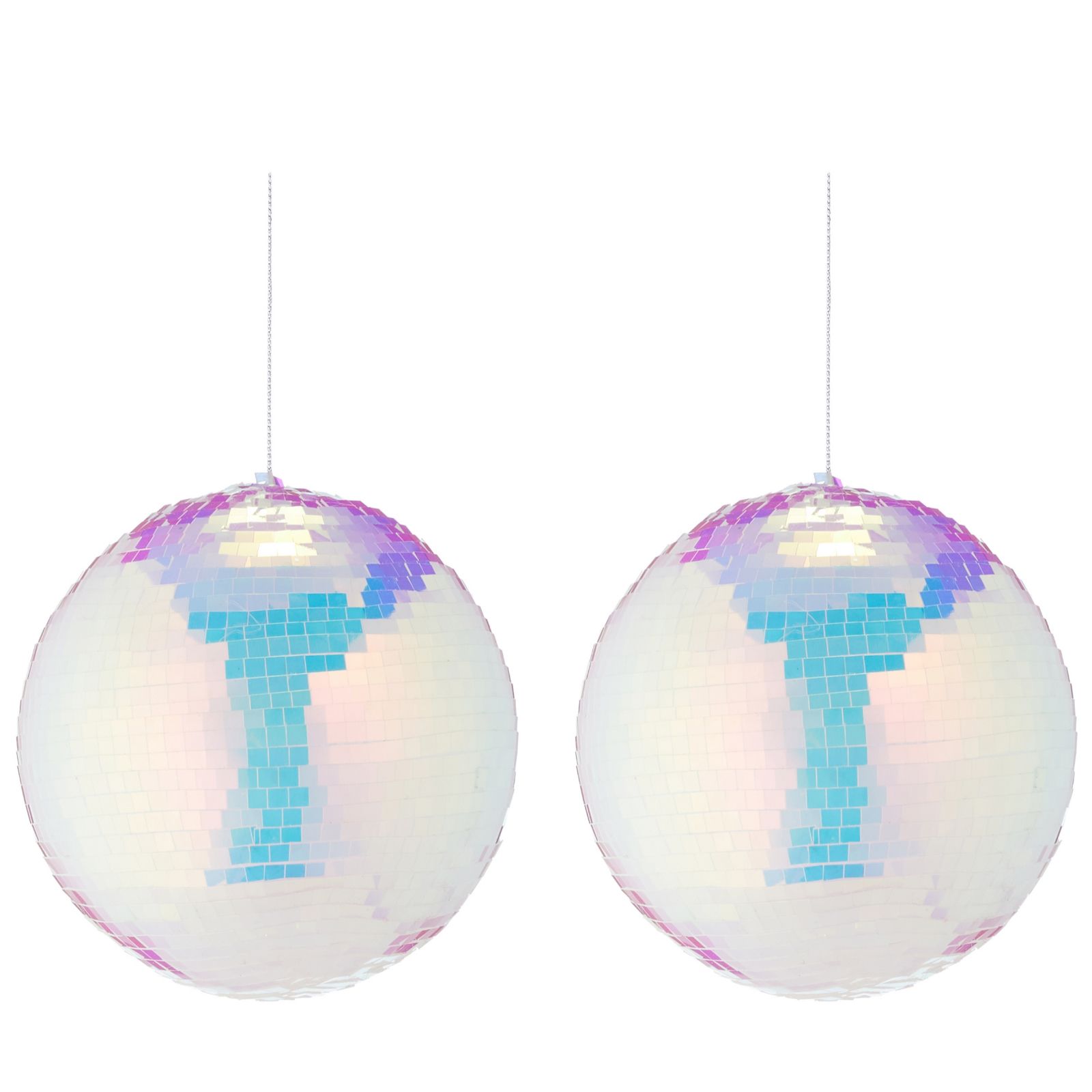 Festive Set of 2 Iridescent Sequin Decor
