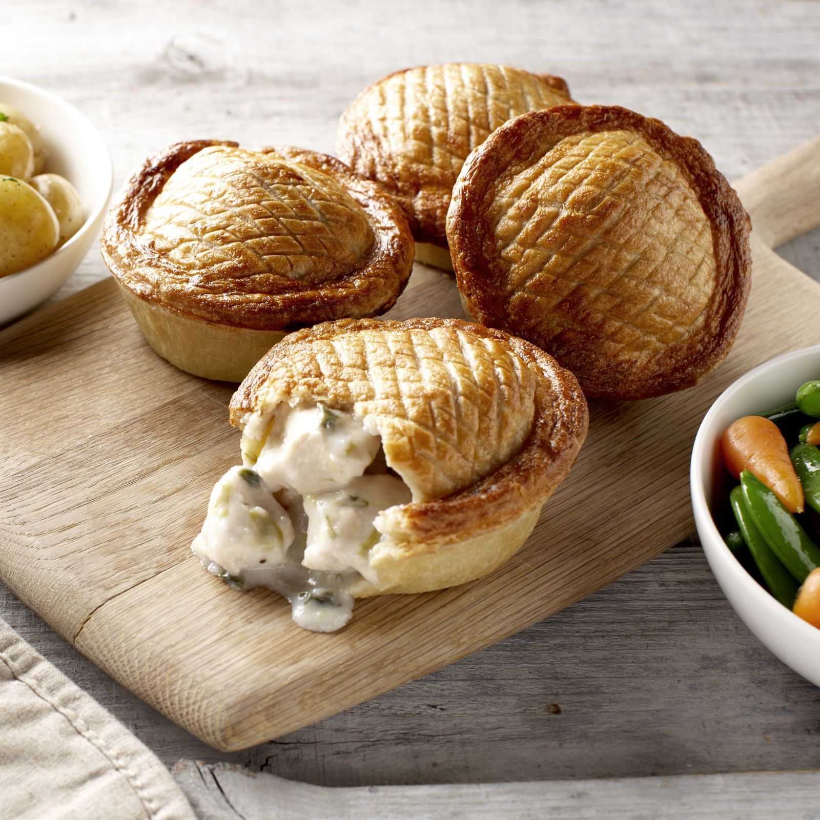 The Real Pie Company 8 x 227g Chicken Pies QVC UK