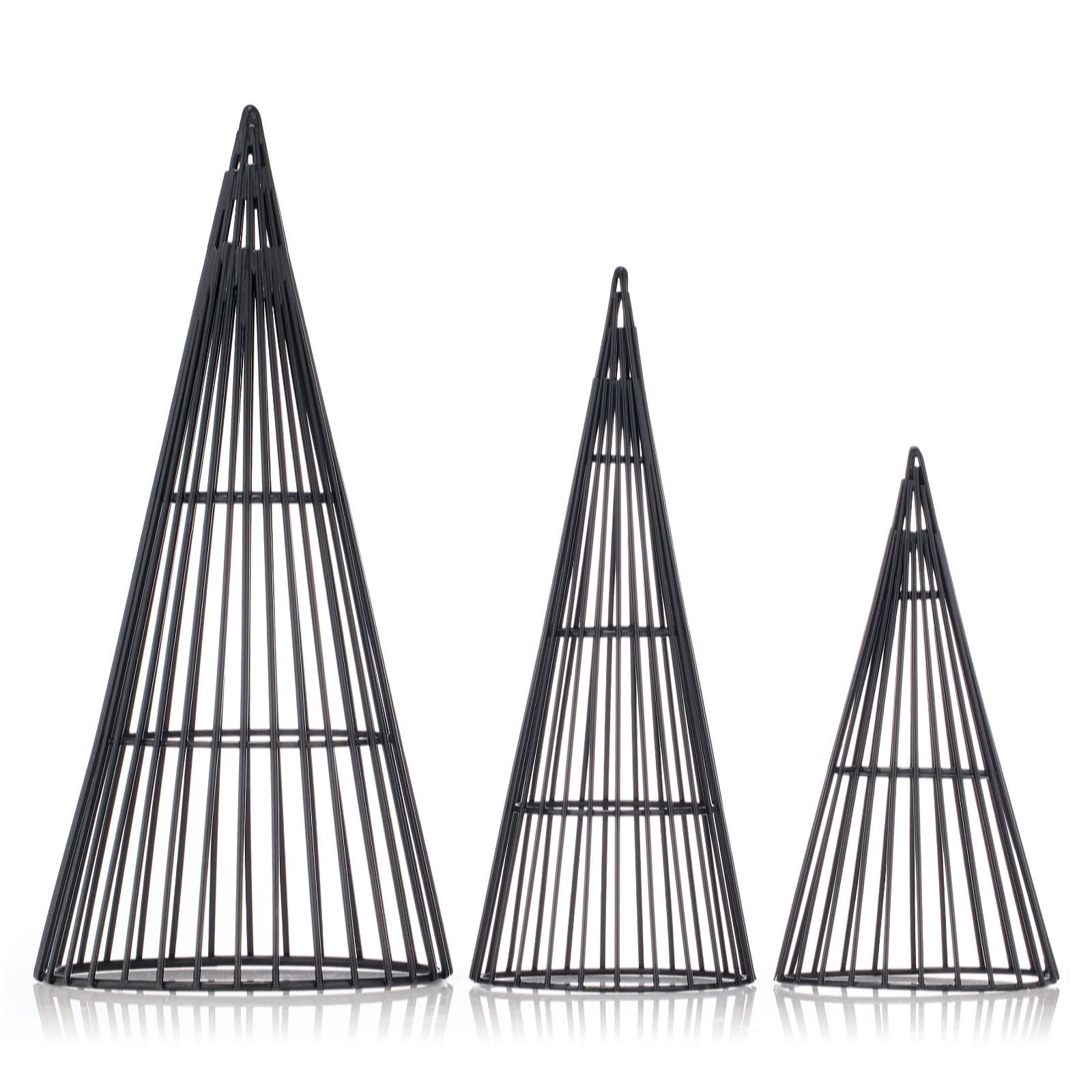 Outlet K by Kelly Hoppen Set of 3 Medium Wire Cone Trees