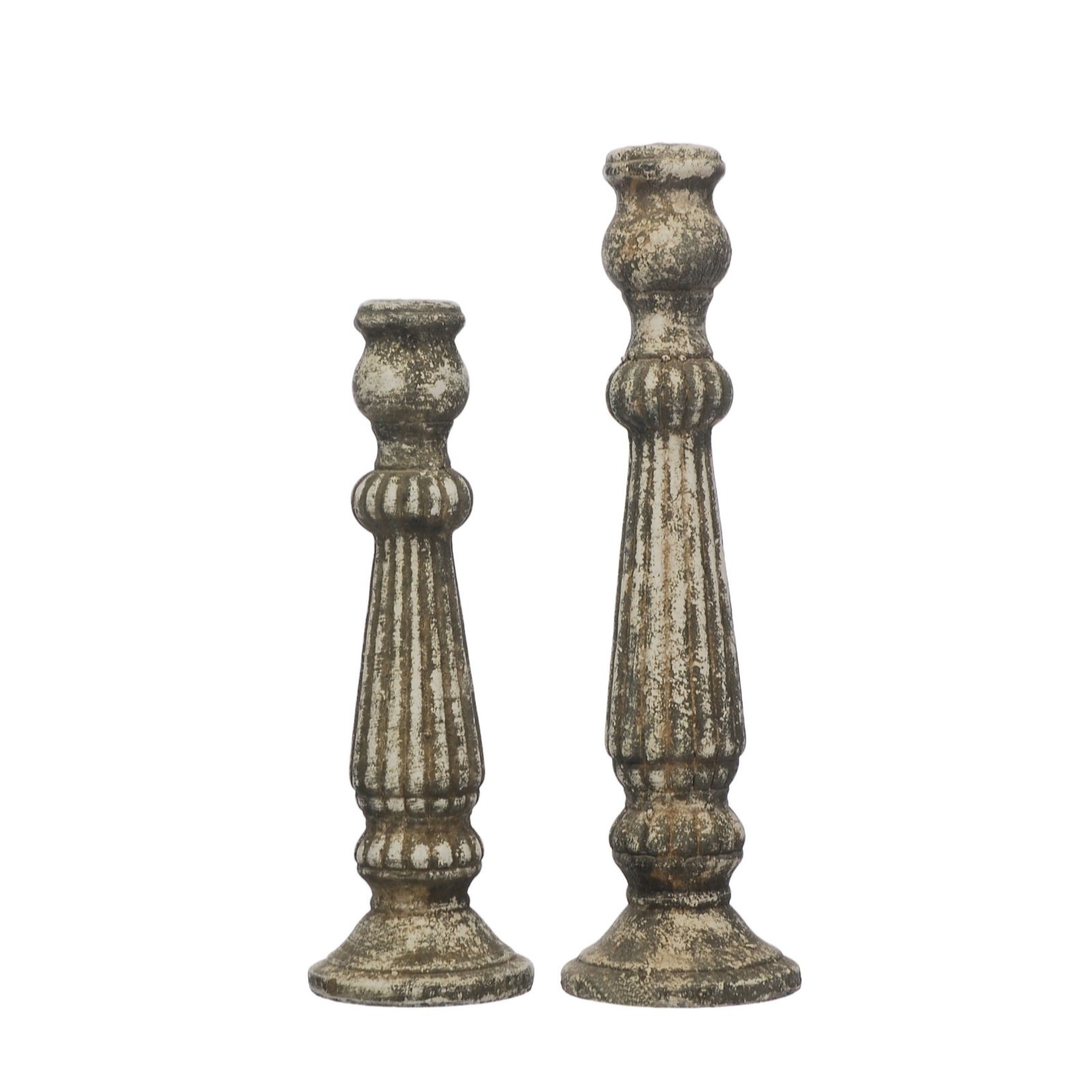 Outlet Otters Brook Set of 2 Stone Candlesticks