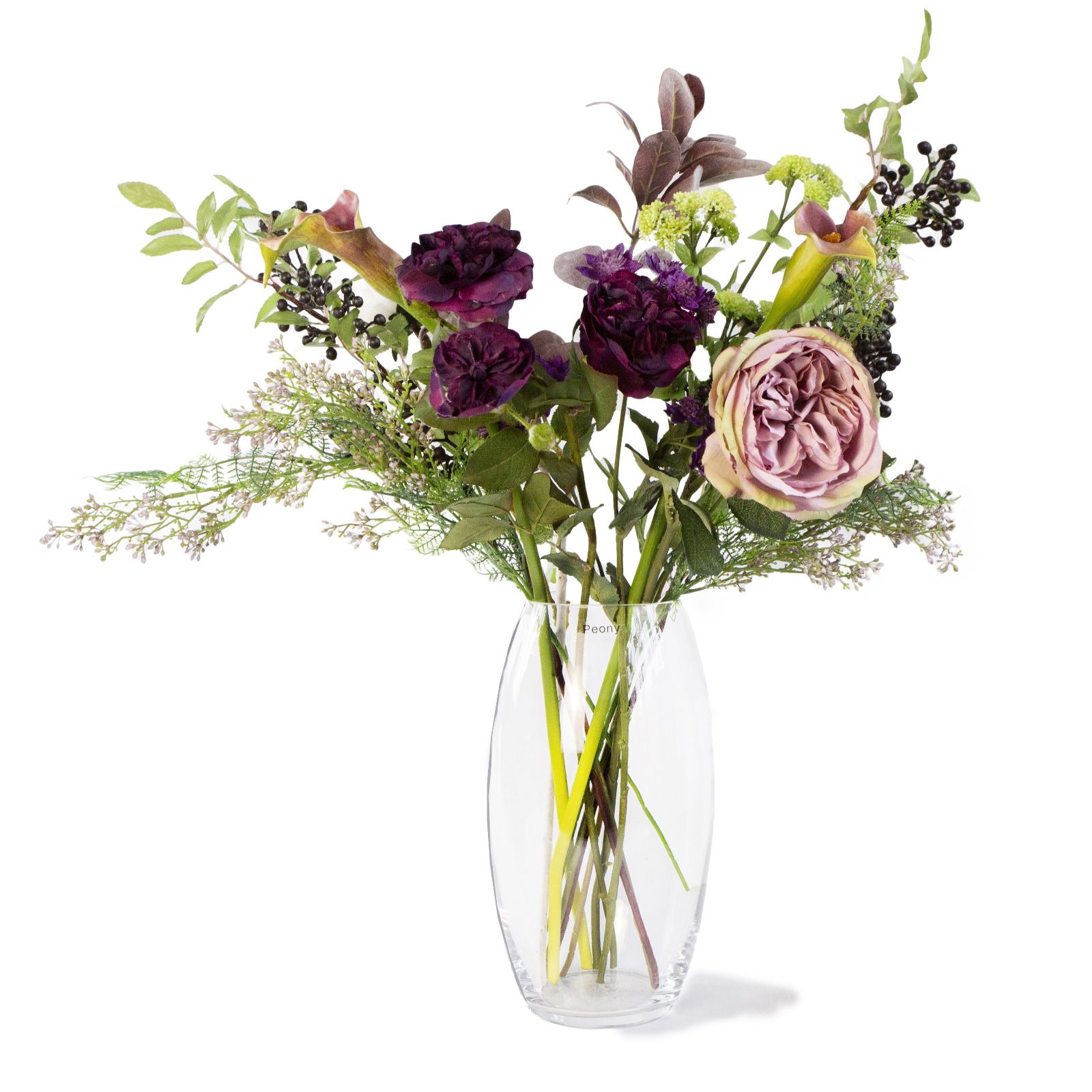 Peony Rose & Berry Mix In a Vase