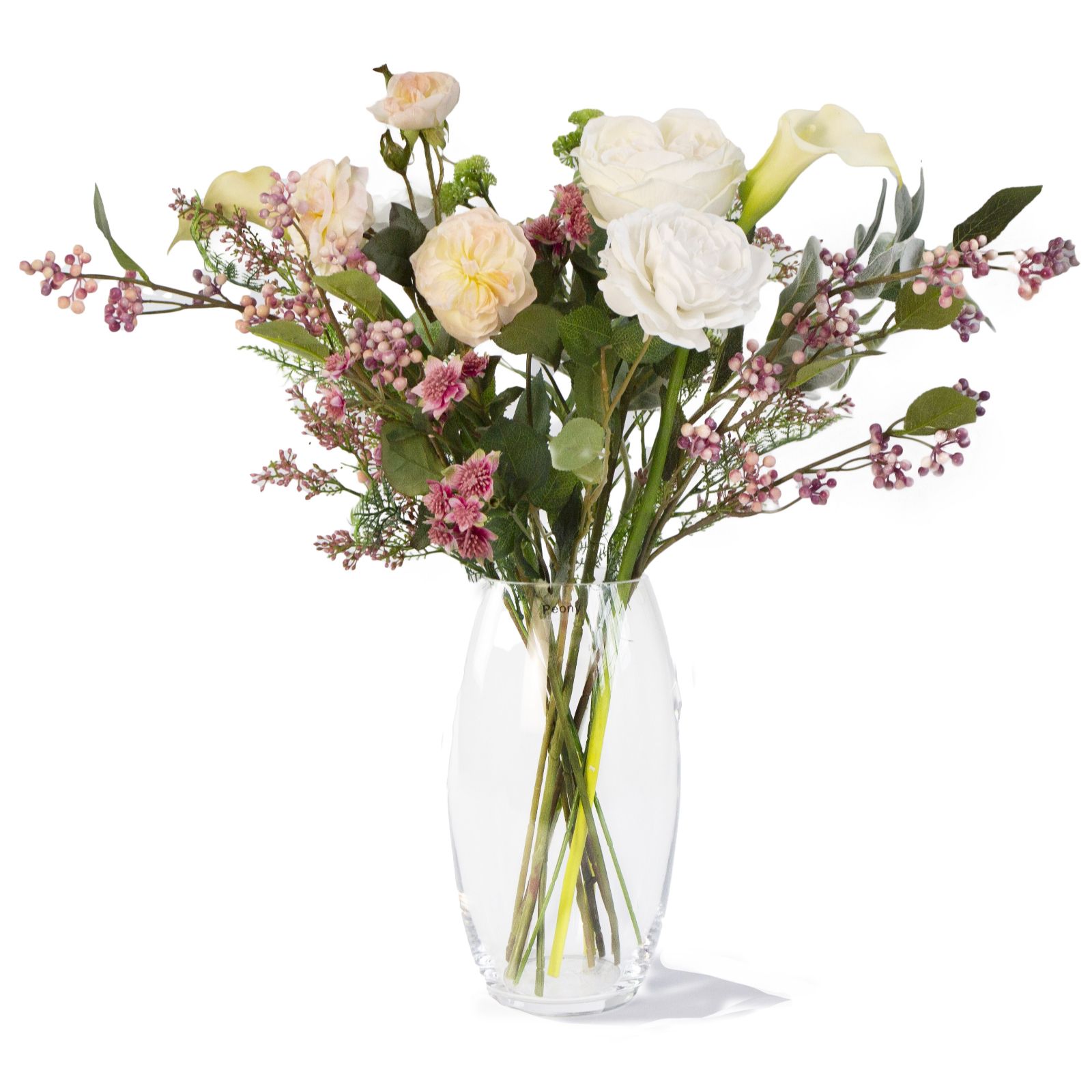 Peony Rose & Berry Mix In a Vase