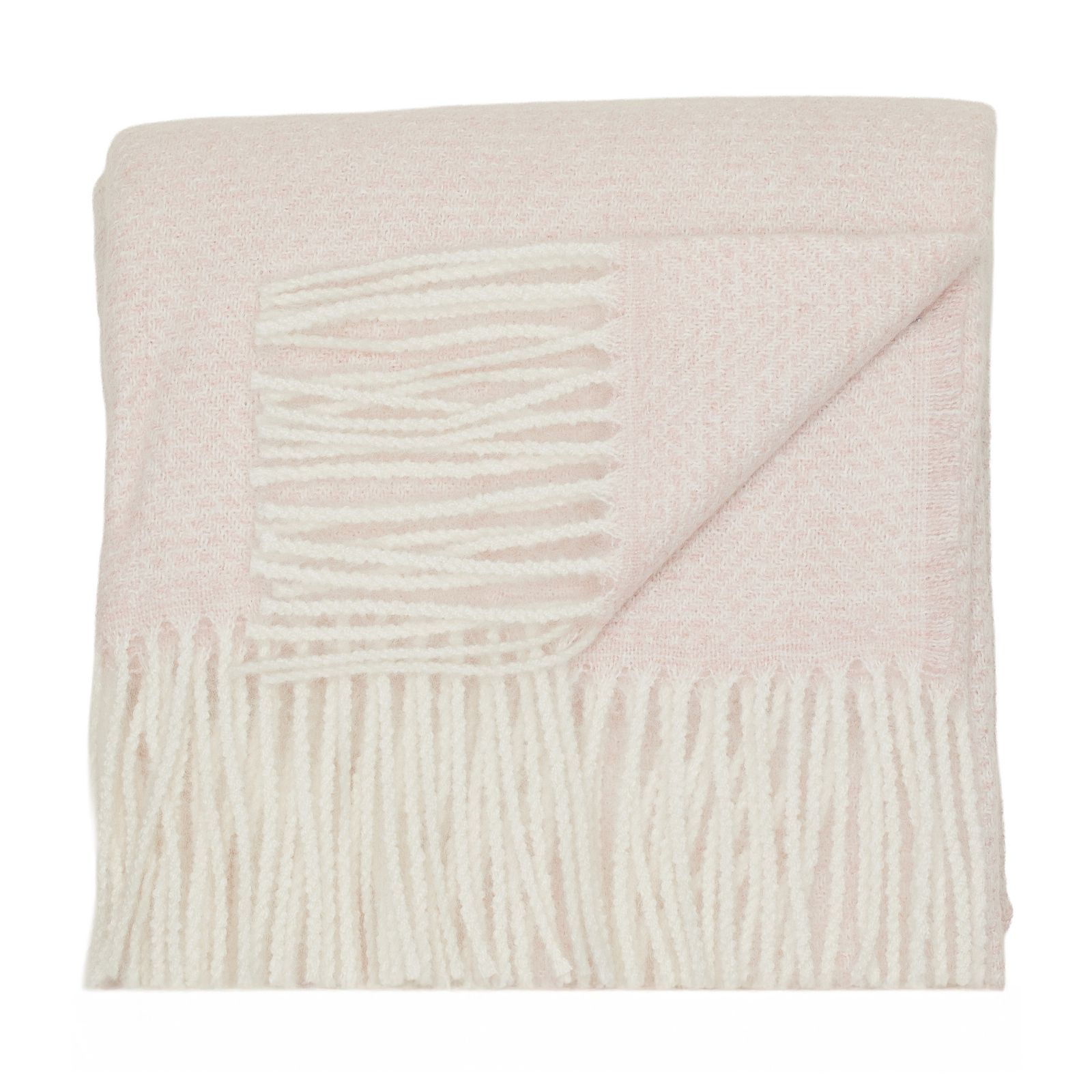 Cozee Home Wool Touch Throw with Fringe