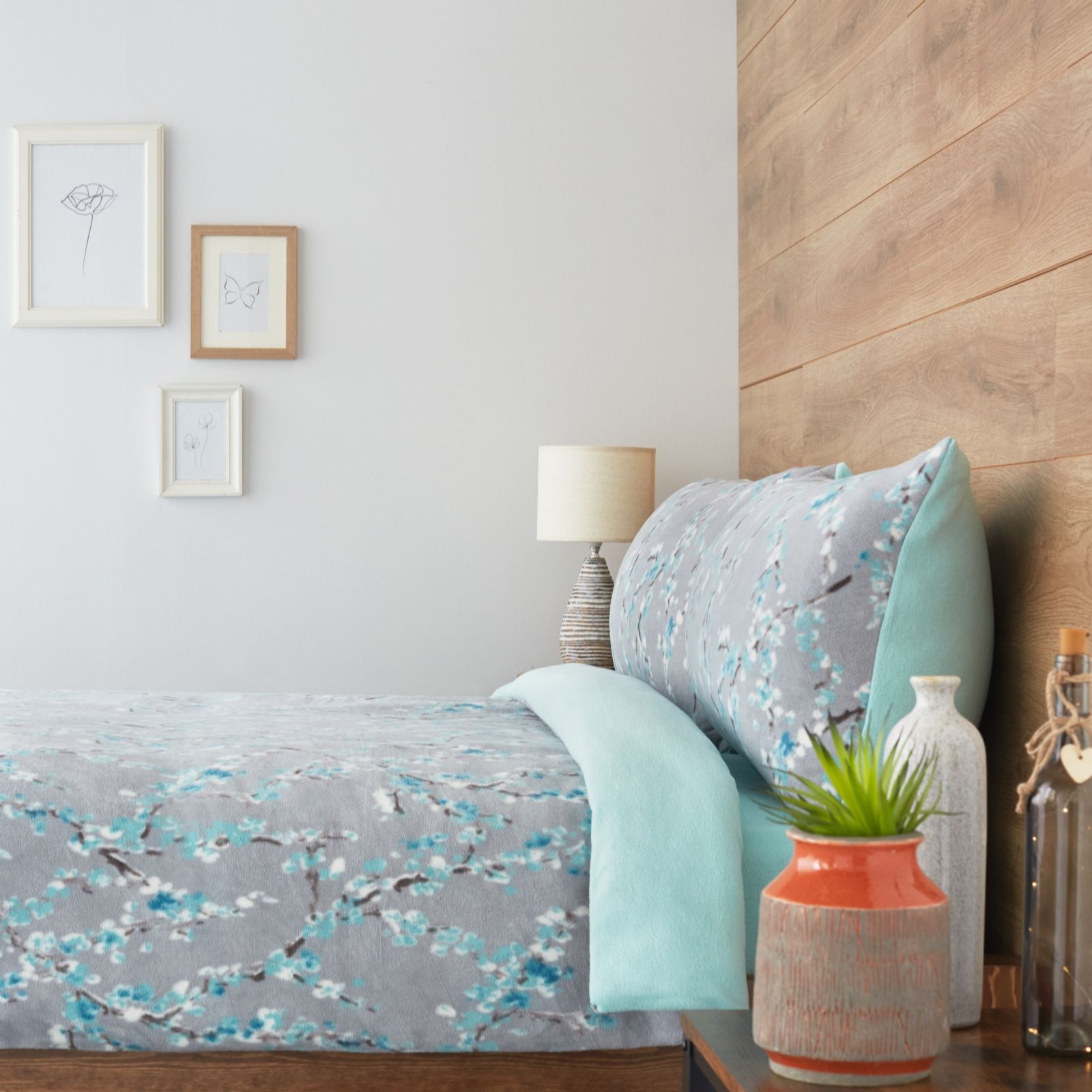 Cozee Home Sakura Fleece 4 Piece Duvet Set QVC UK