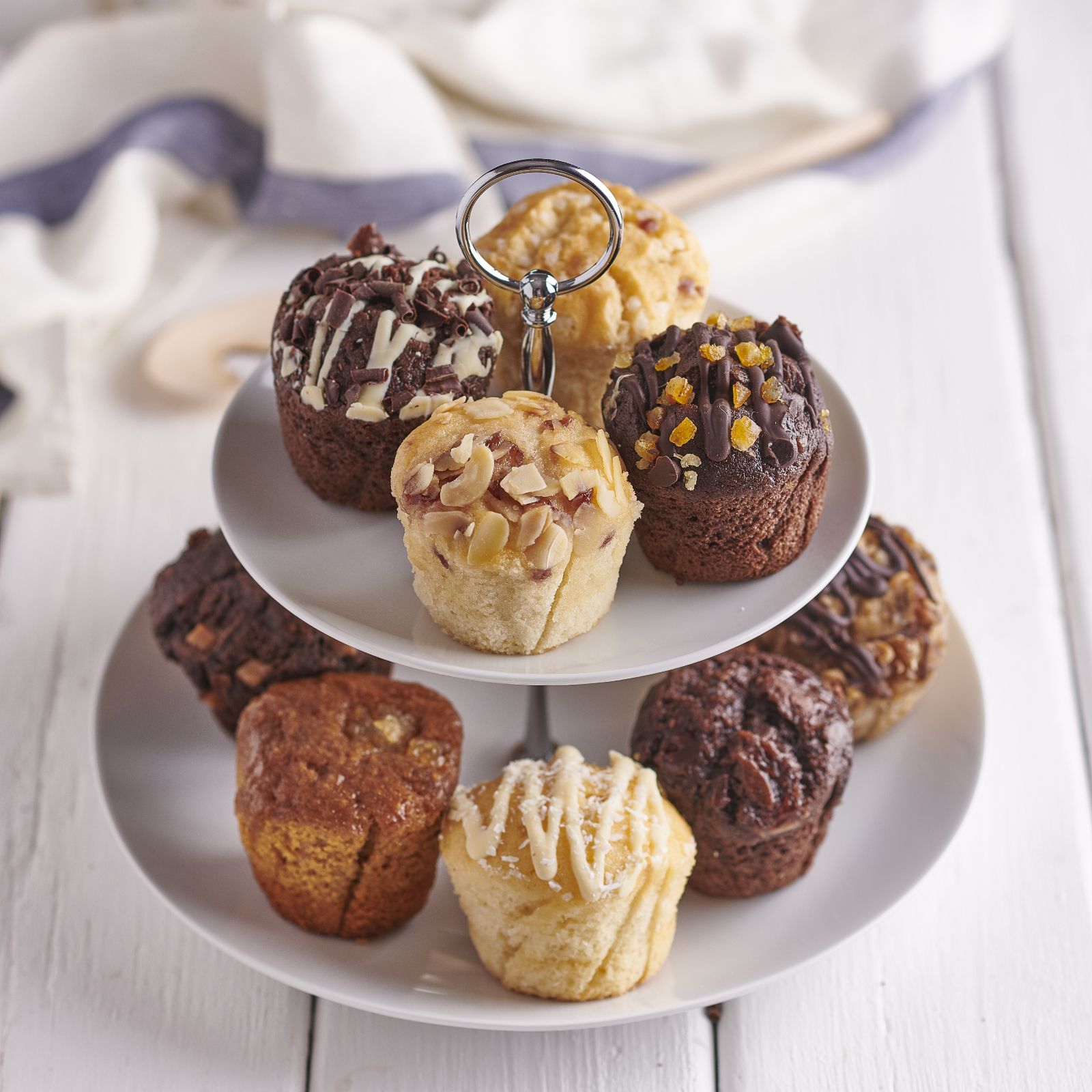 The Original Cake Company 12 Piece Chocolate & Vanilla Assorted Muffins