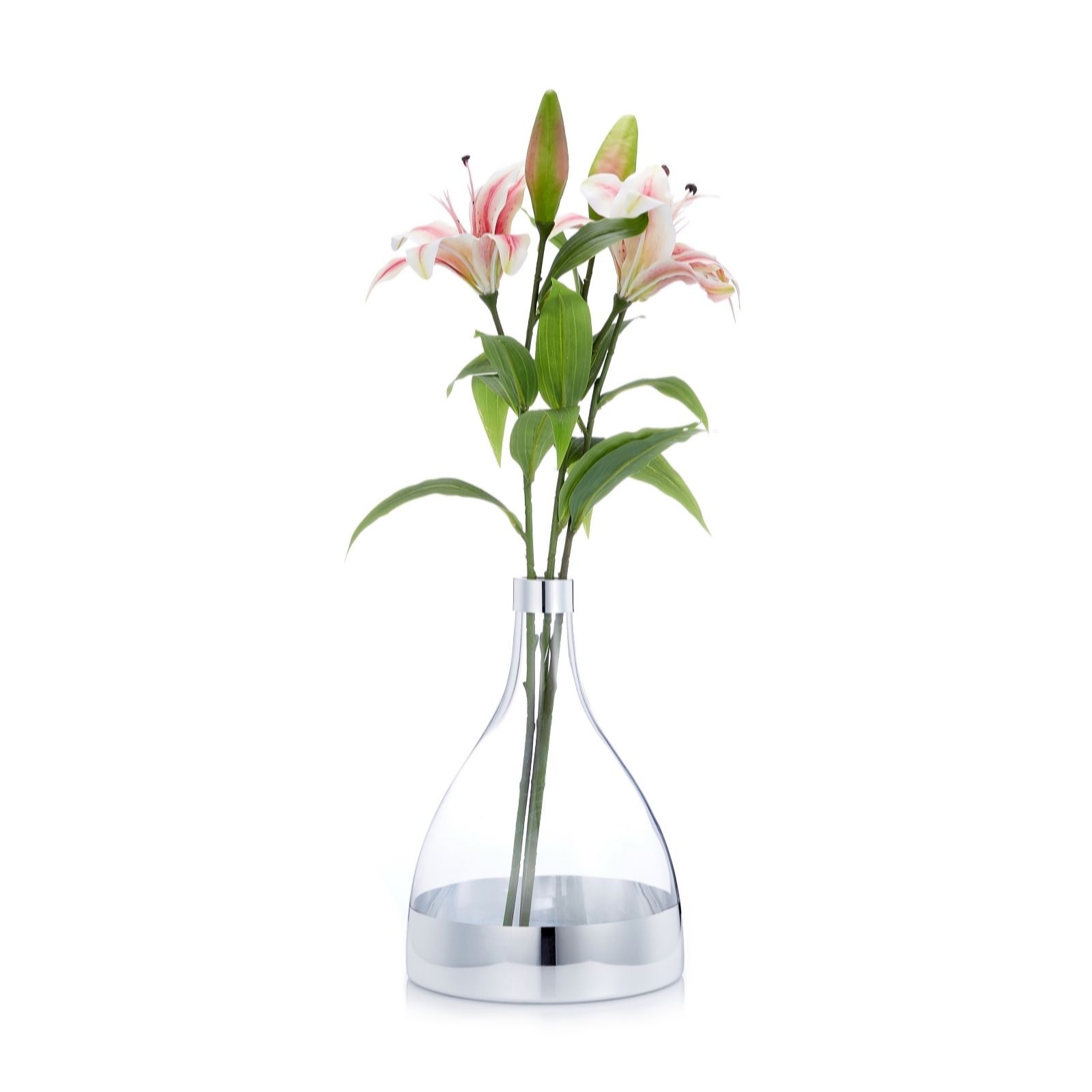 Outlet JM by Julien Macdonald Real Touch Lilies Bottle Vase - QVC UK