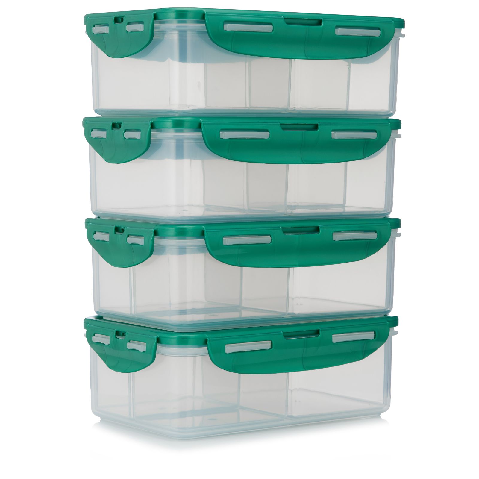 Lock & Lock Set of 4 Rectangles with Divider Inserts