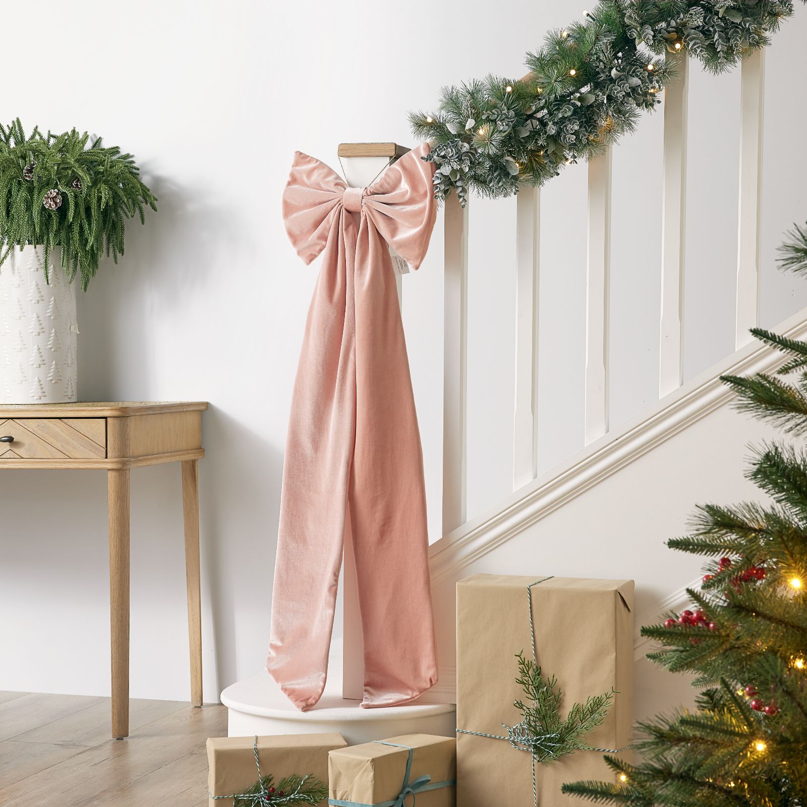 Home Stories Velvet Look Hanging Bow Decoration