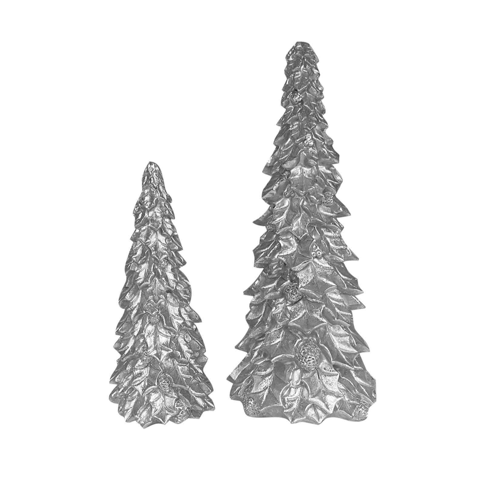 Home Stories Set Of 2 Luxury Christmas Holly Tree Decoration