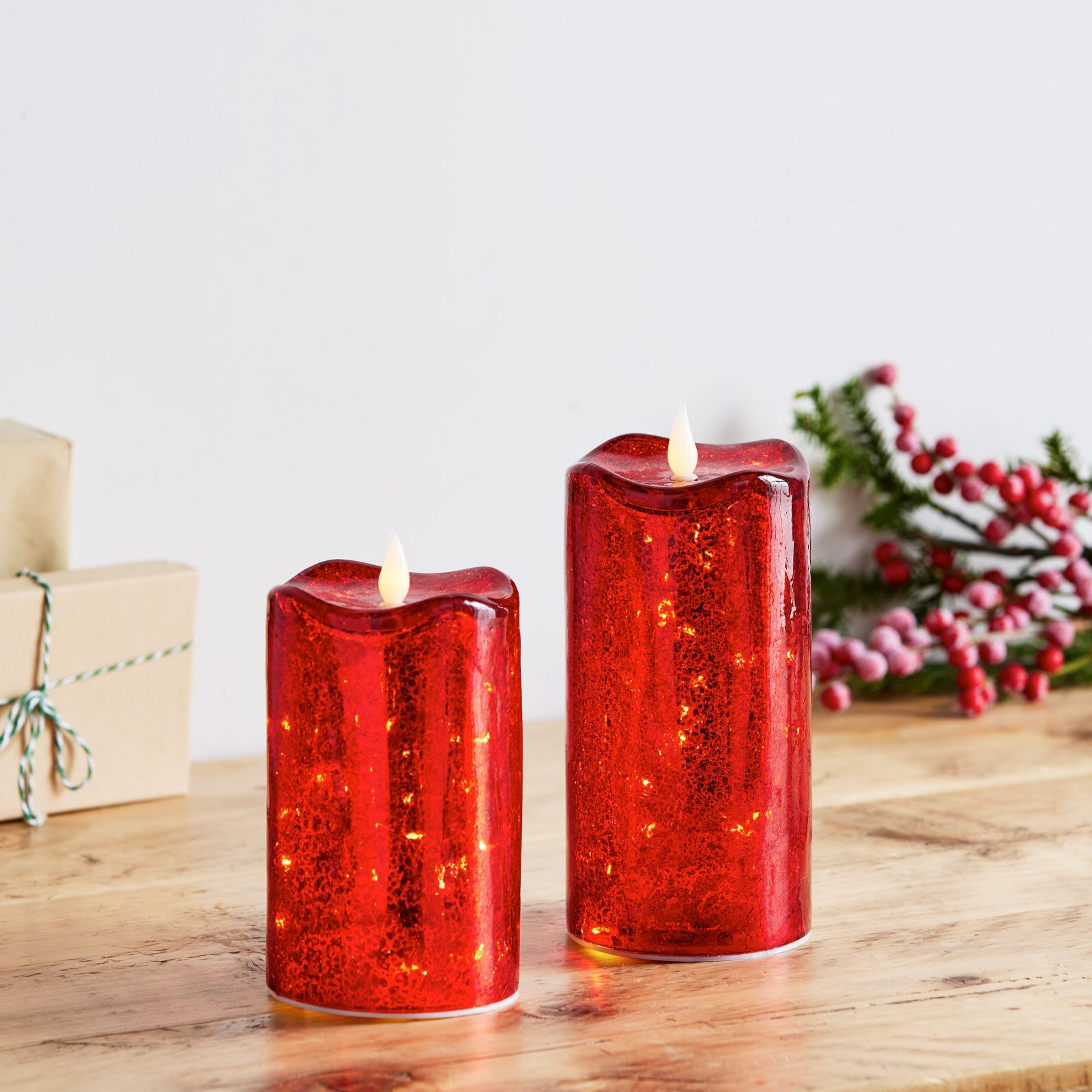 Home Stories Set Of 2 LED Mercury Candles