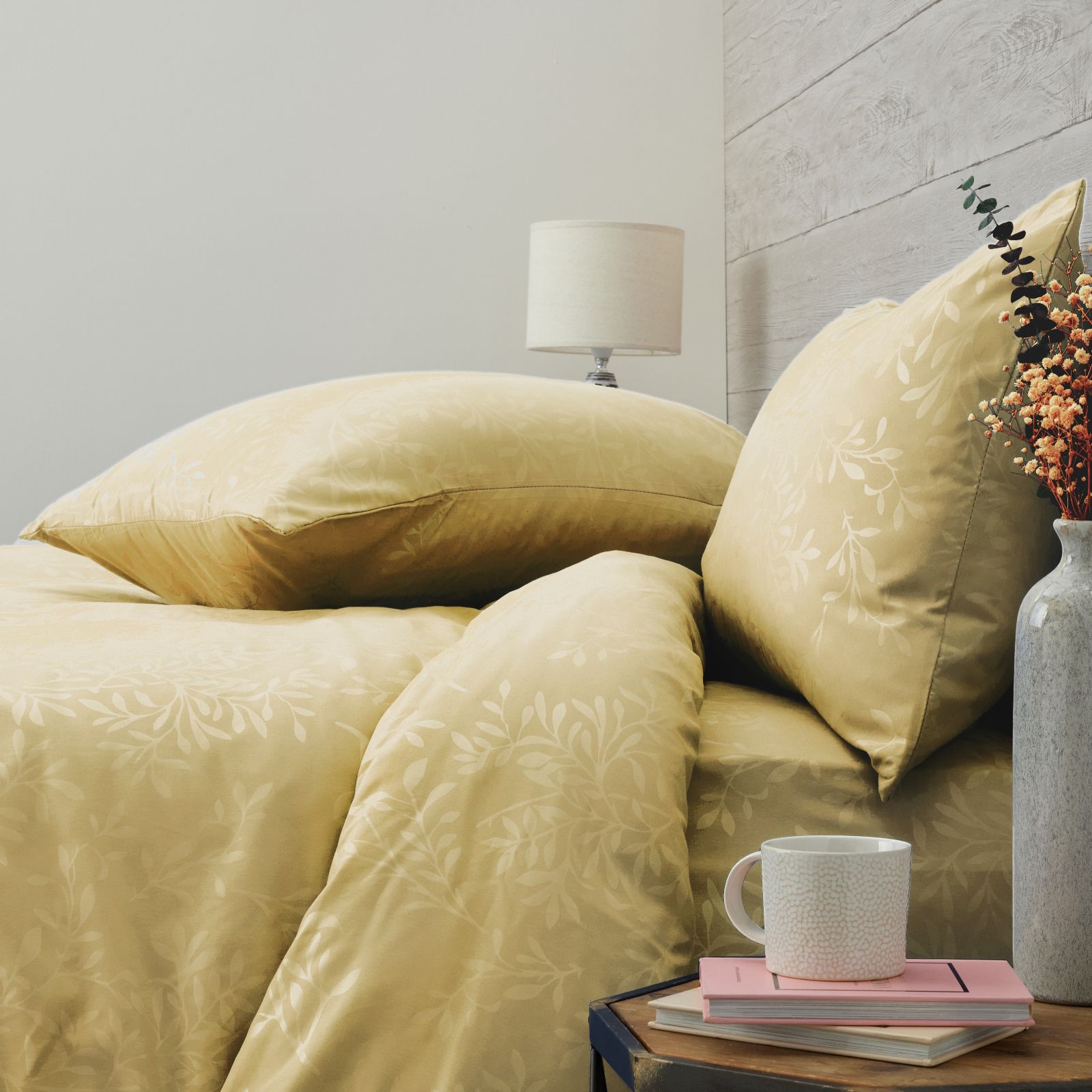 Supersoft by Cozee Home Leaf Embossed 4 Piece Duvet
