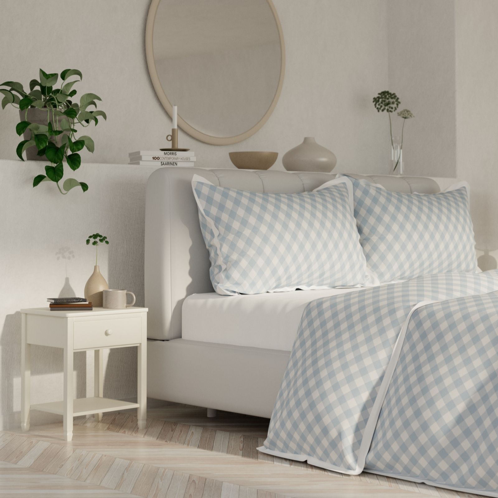 Supersoft by Cozee Home Gingham 3 Piece Duvet Set