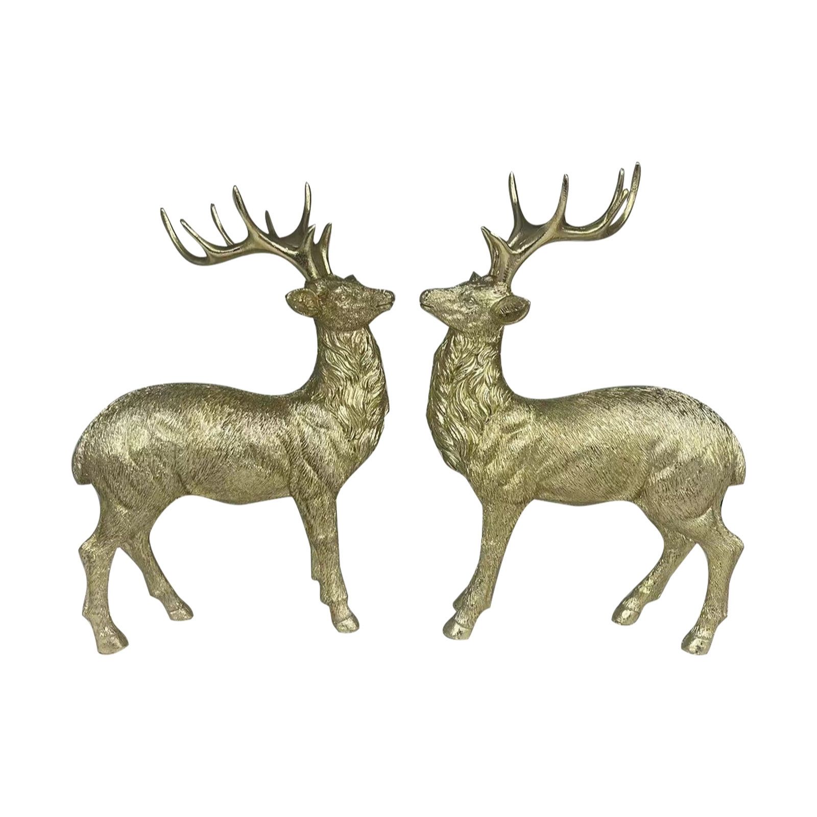 Home Stories Set Of 2 Stag Decorations