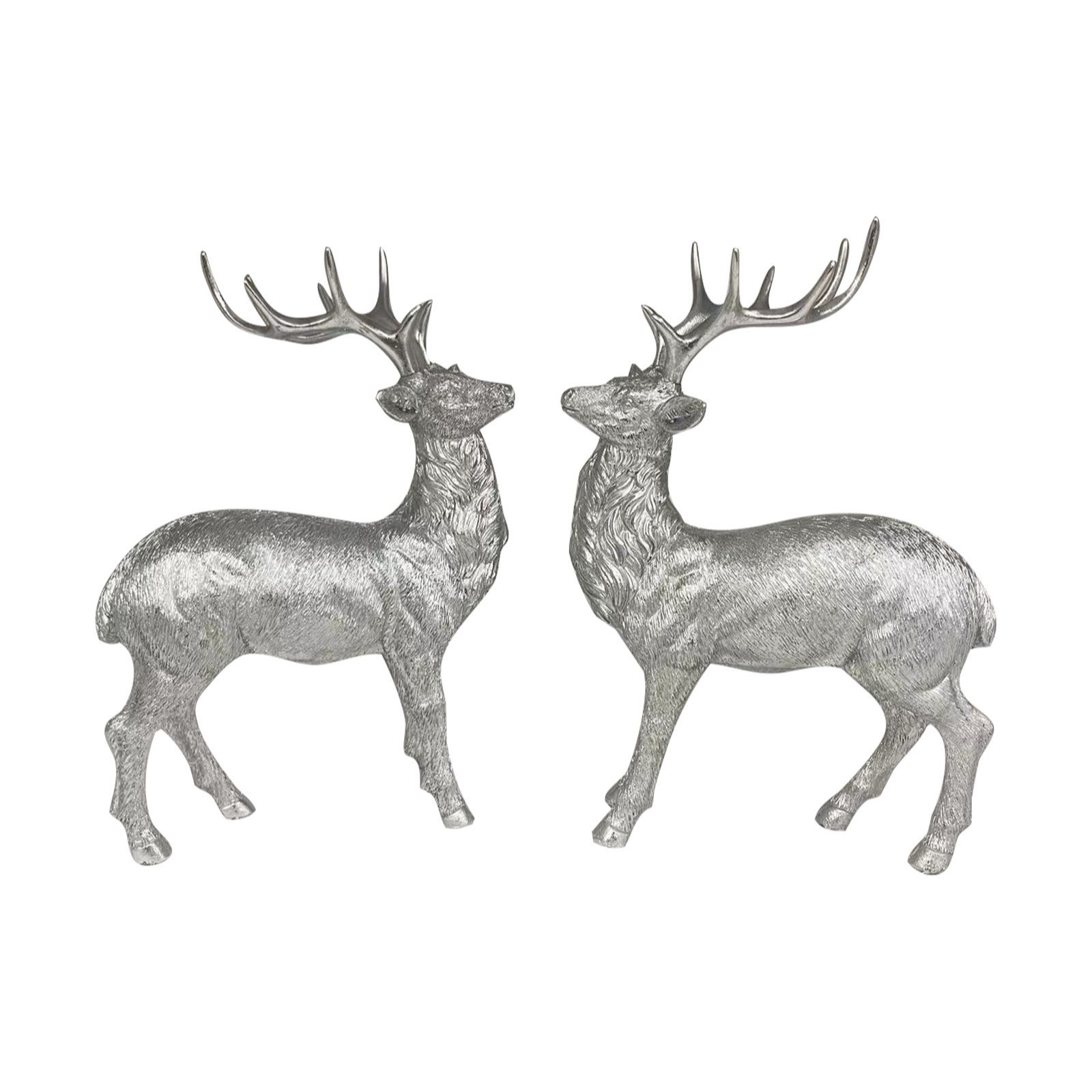 Home Stories Set Of 2 Stag Decorations
