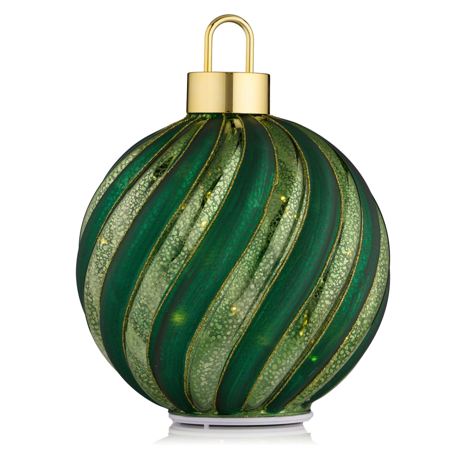 Home Stories Pre Lit 20cm Rotating Vintage Style Bauble
