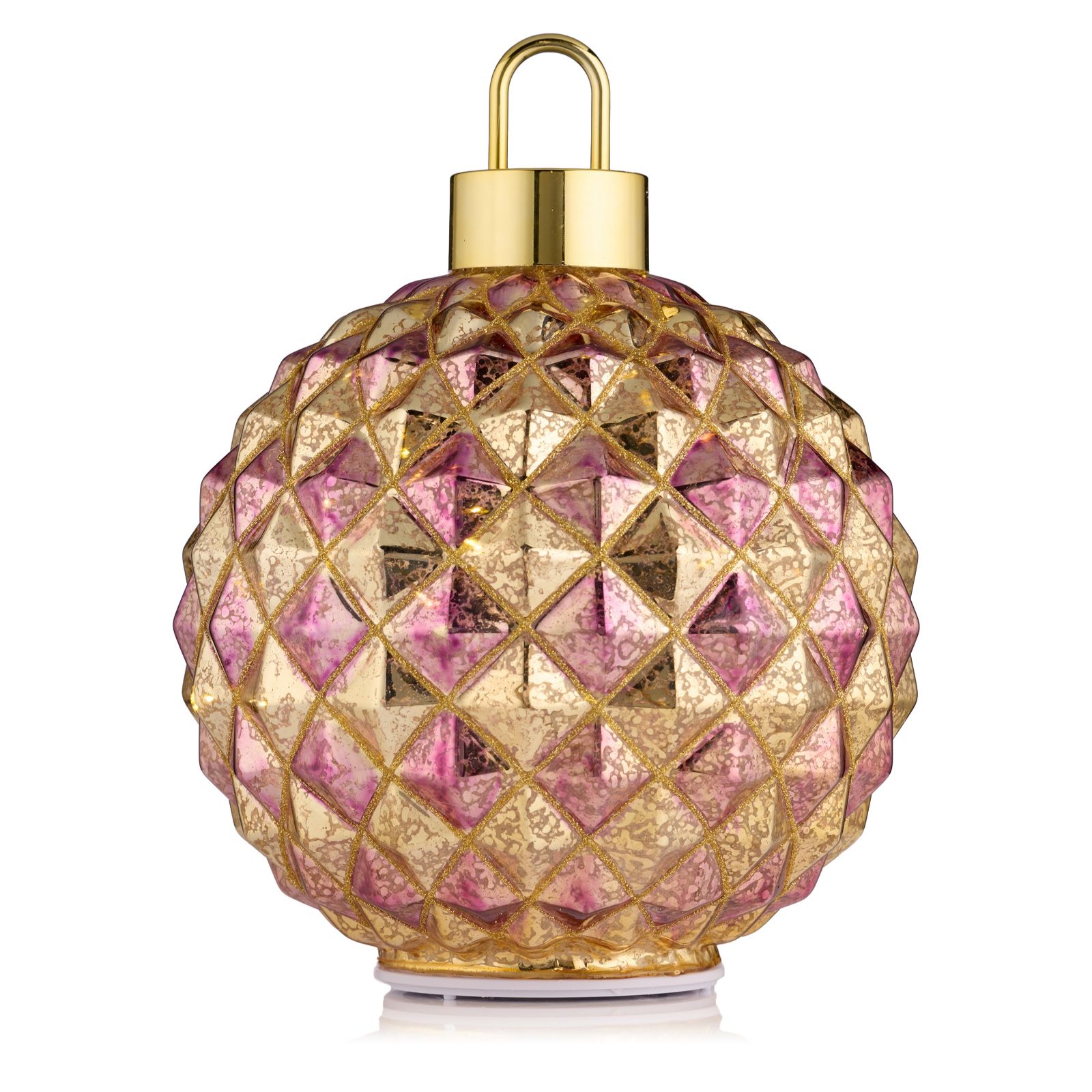 Home Stories Pre Lit 20cm Rotating Vintage Style Bauble