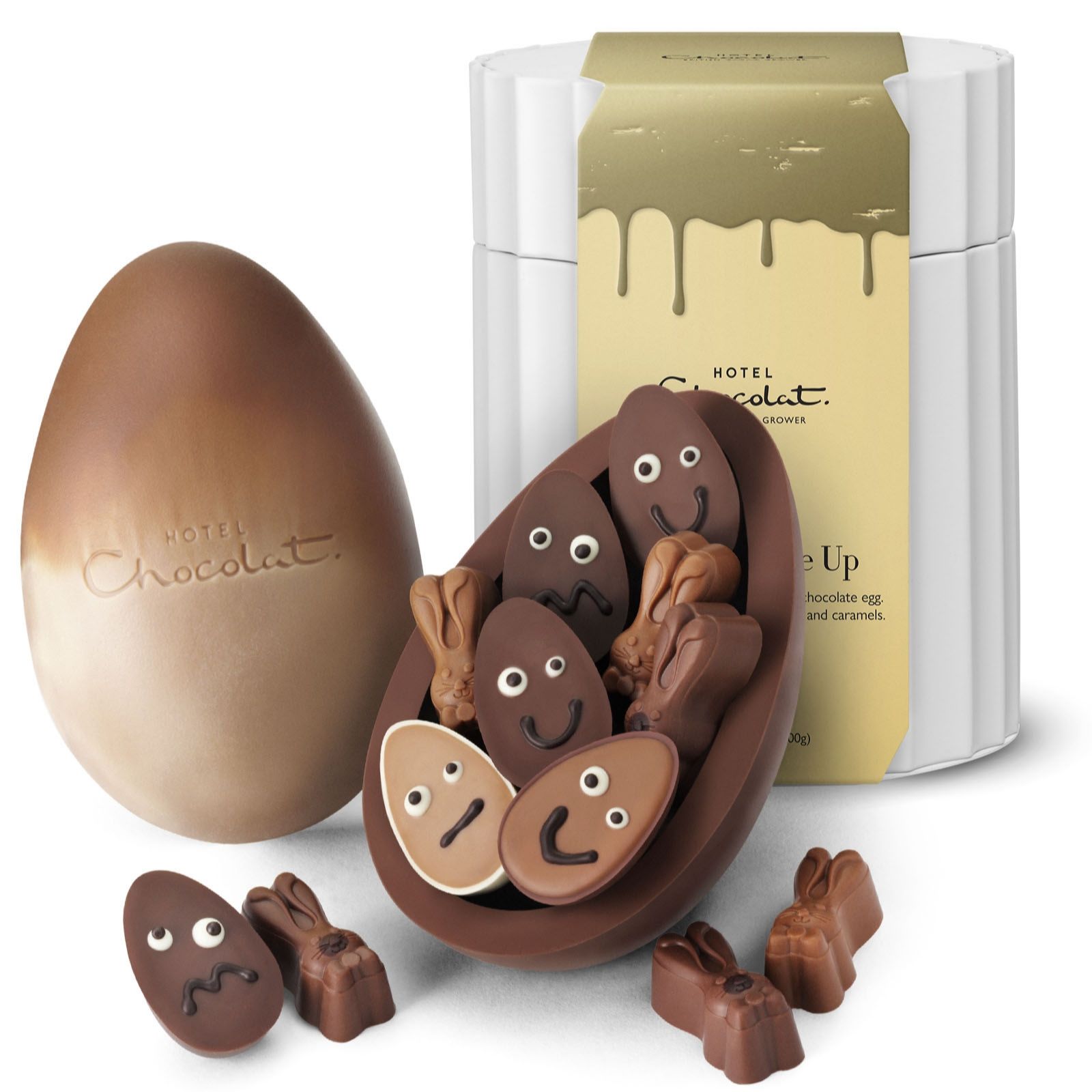 Hotel Chocolat 2 Chocolate Filled Extra Thick Easter Eggs QVC UK