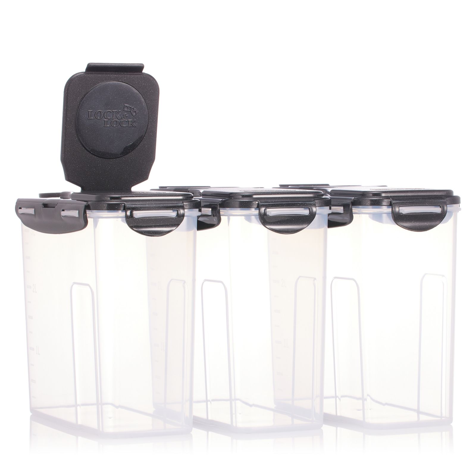LocknLock Set of 3 Storage Containers with Flip Top Lids