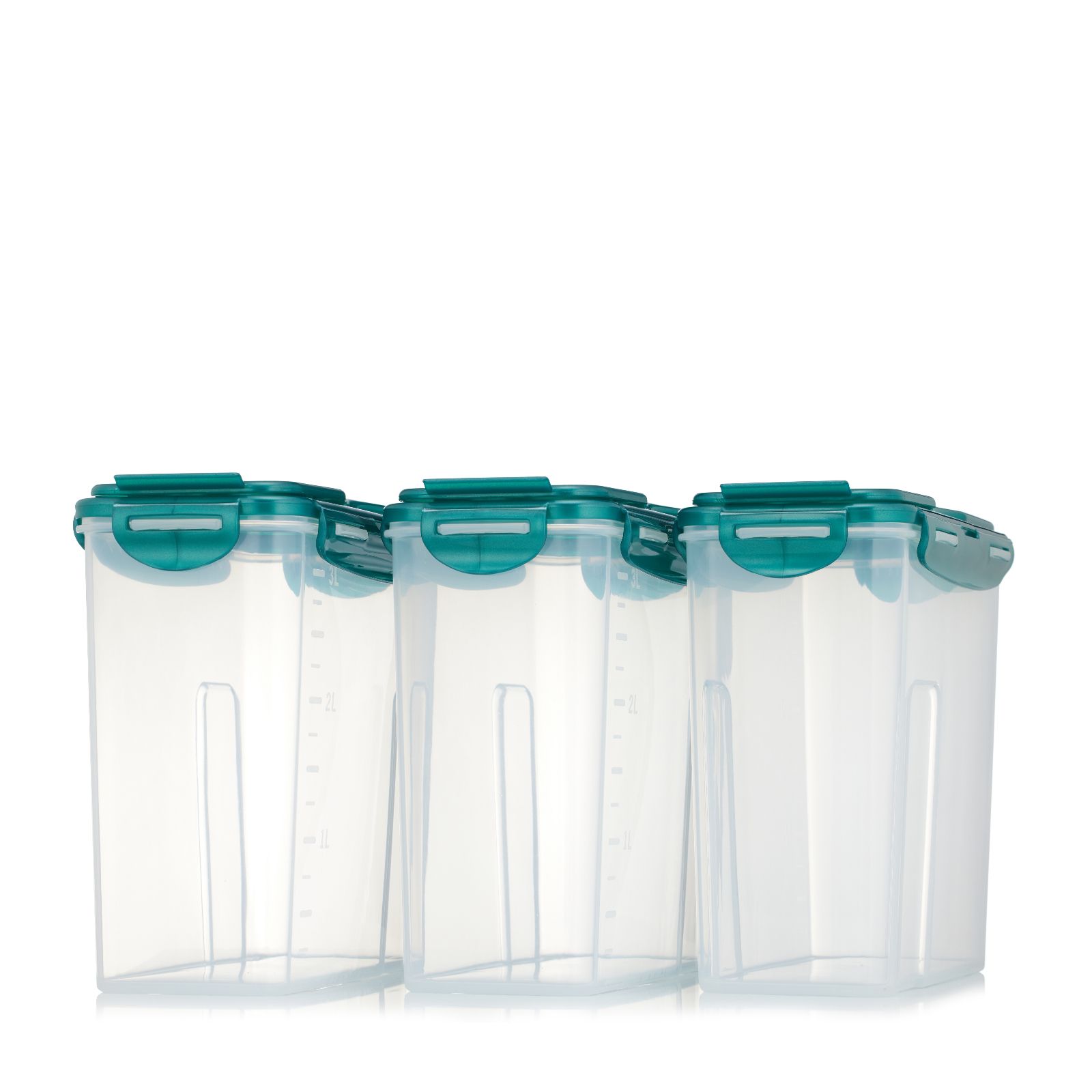 Lock & Lock Set of 3 Storage Containers with Flip Top Lids