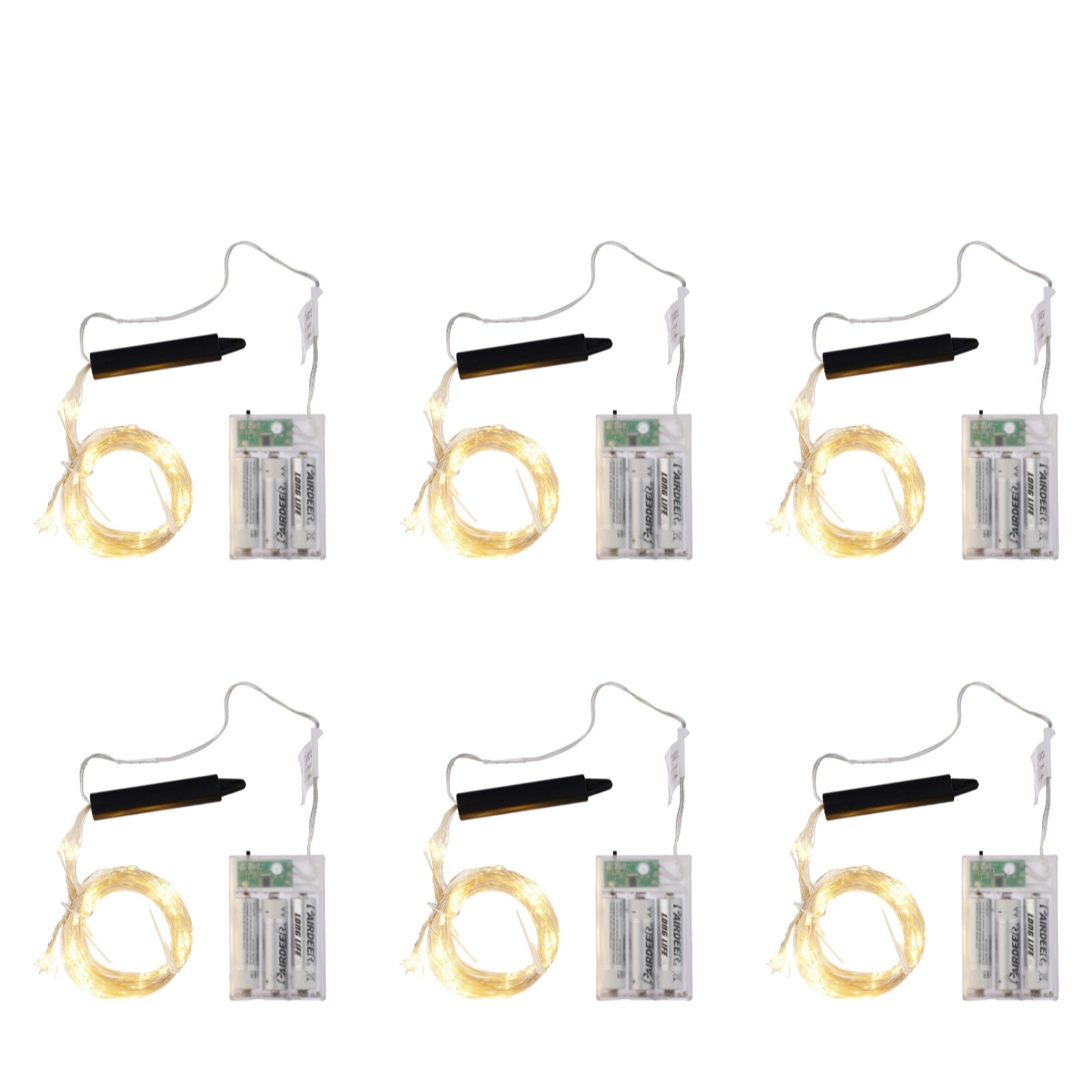 Home Stories Set Of 6 Swirl Battery Operated Light Strands
