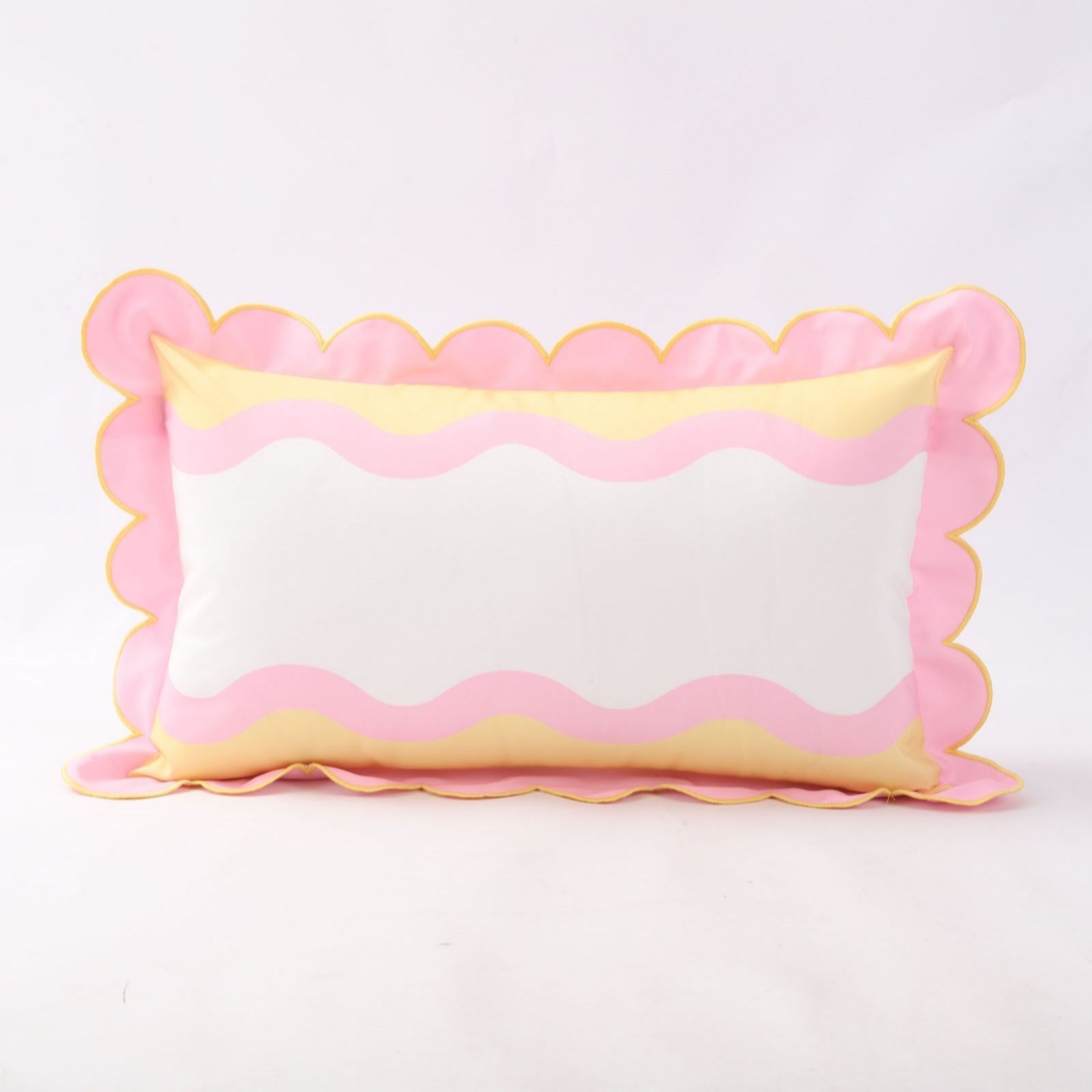 Outlet Garden Stories Frilled Printed Wave Outdoor Cushion
