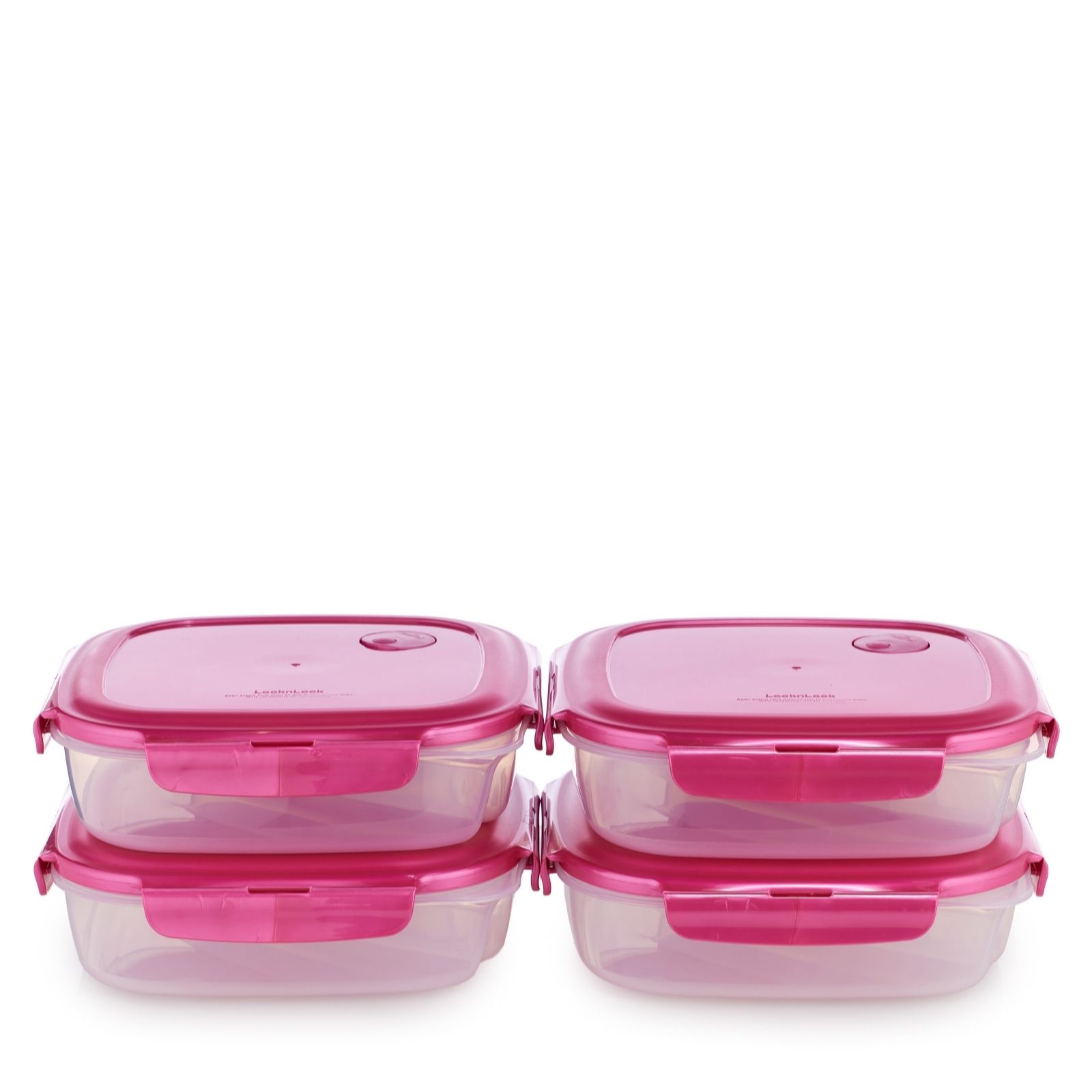 Outlet Lock & Lock Set of 4 Large Divider Plates with Lids